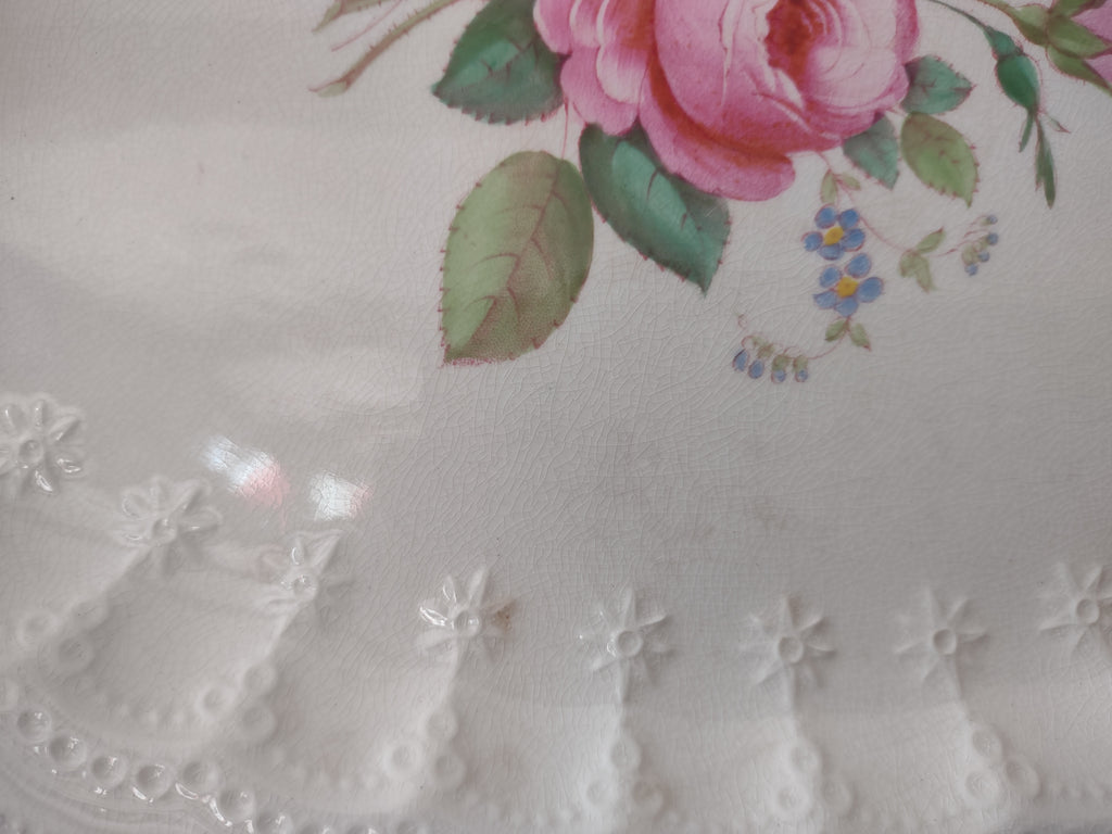 Spode Countryside Jewel Billingsley Rose Serving Platter Ironstone (lot 5783)