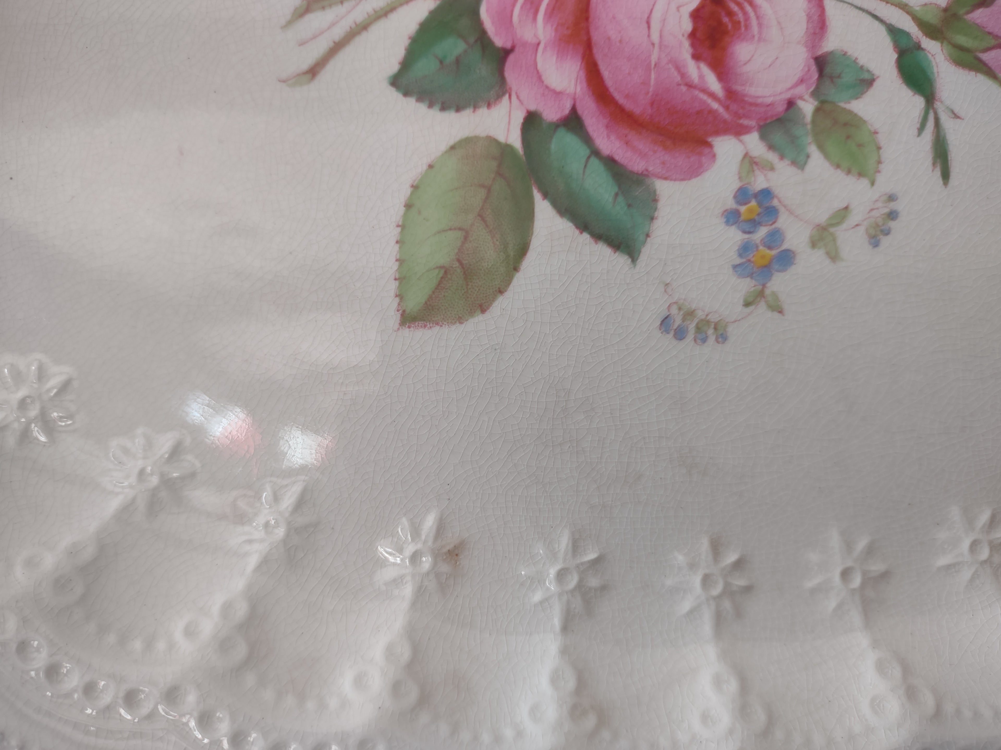 Spode Countryside Jewel Billingsley Rose Serving Platter Ironstone (lot 5783)