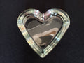 Vintage Glass Heart Dish Ashtray Trinket Jewelry Dish 3-1/2" (2152)