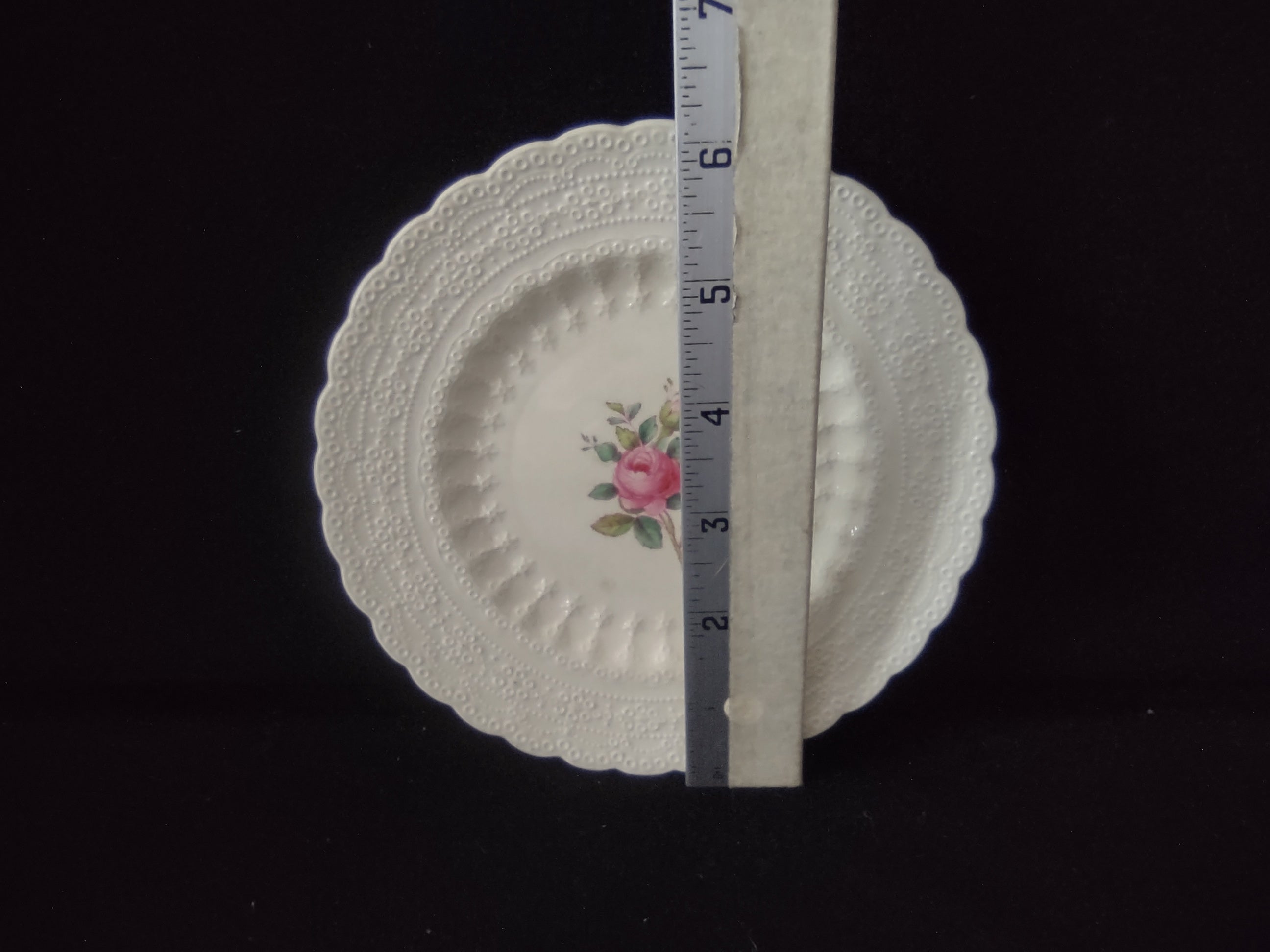 Vintage Spode Jewel Billingsley Rose Small Plate Brown Stamp Ironstone (lot5833)