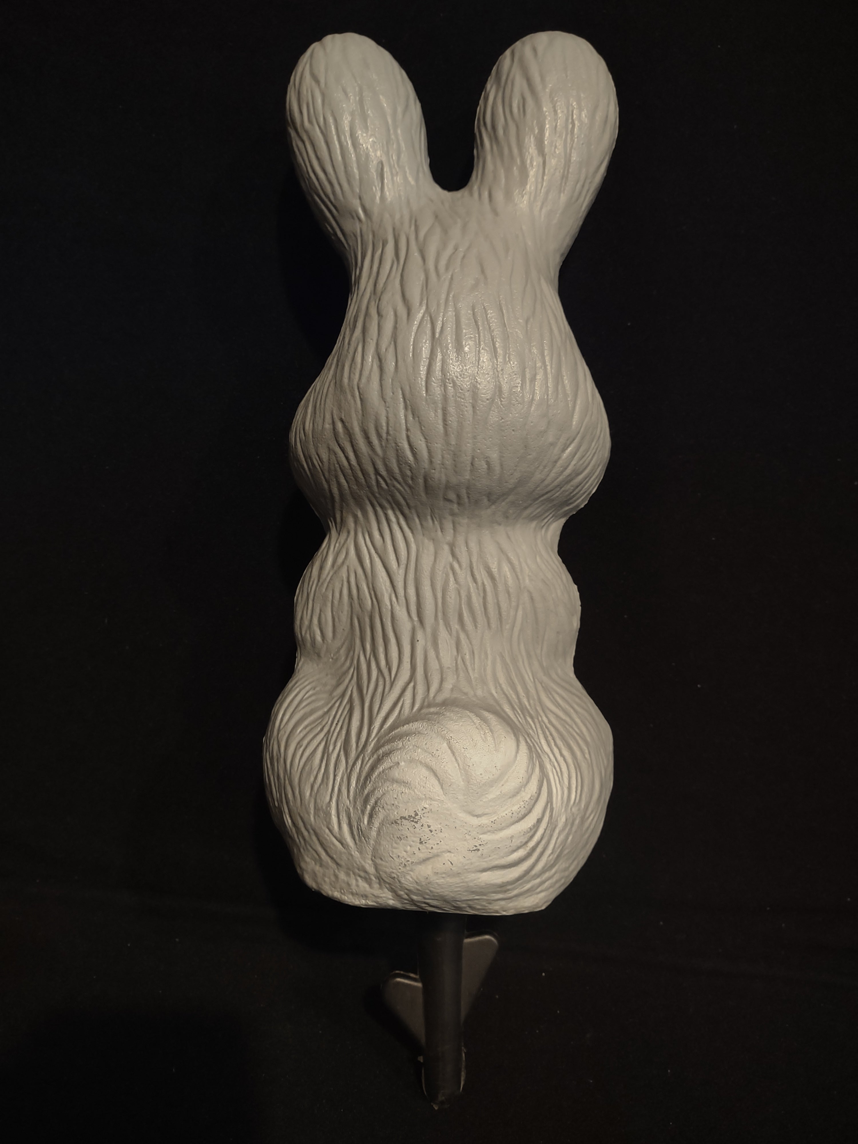 Vintage Easter Art Line Blow Mold Yard Stake Bunny Carrot 13"(lot 2549c)