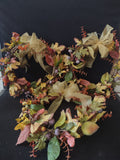 Vintage Rustic Thanksgiving/Fall Grapevine Leaf Berry Wreath x 3 (Lot 3459)