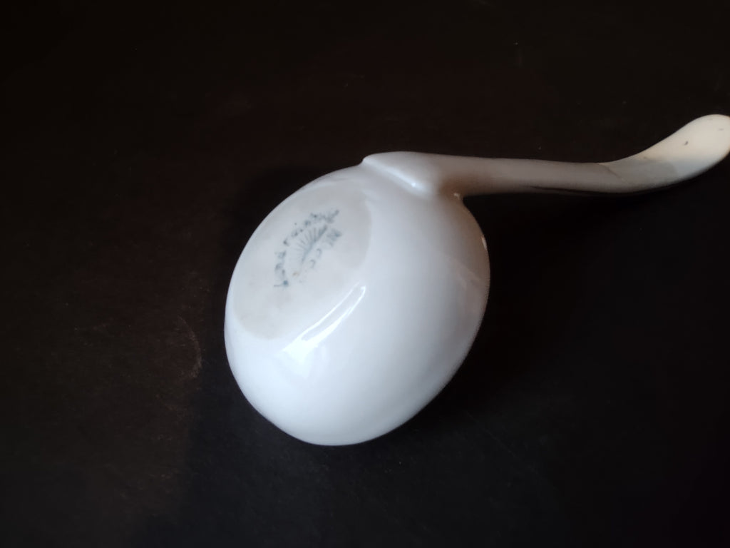 Vintage Nippon Small Spoon Ladle White Golden Trim (lot 5358)