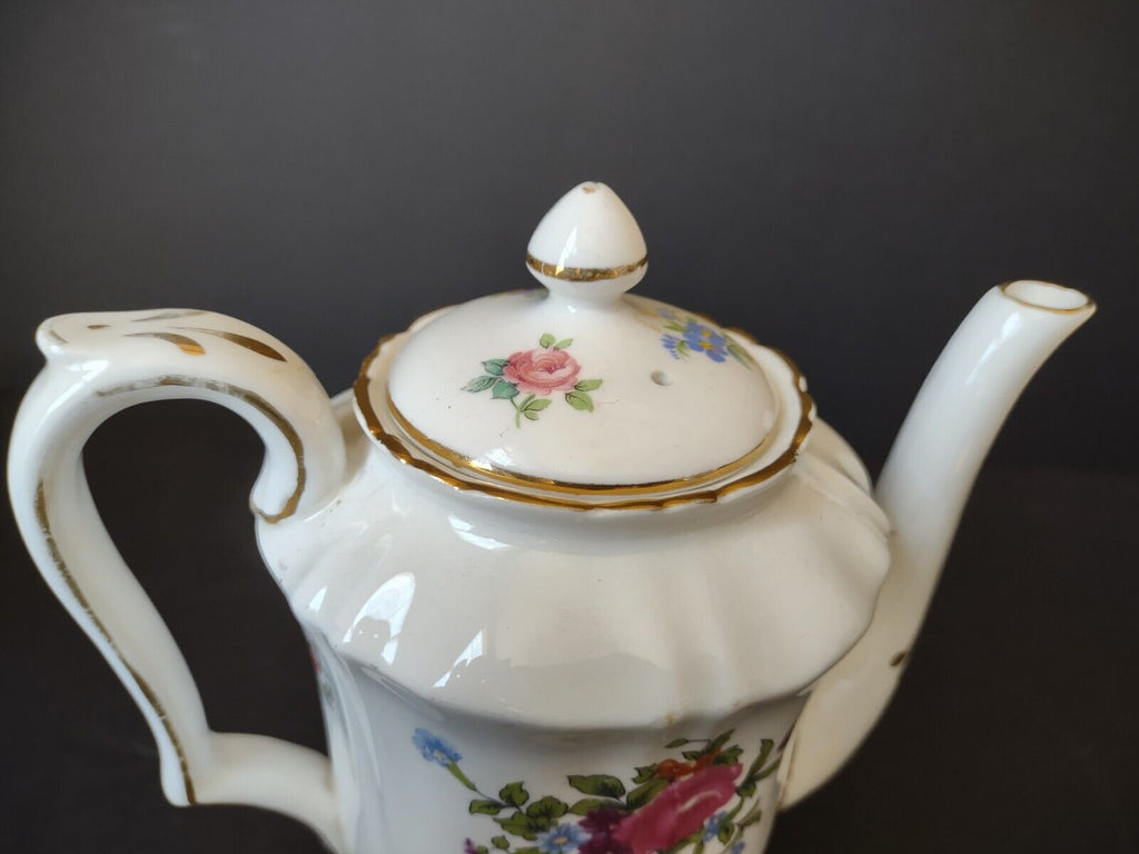Fine Bone China Crown England Staffordshire Coffee Pot (lot 353) IMPERFECT