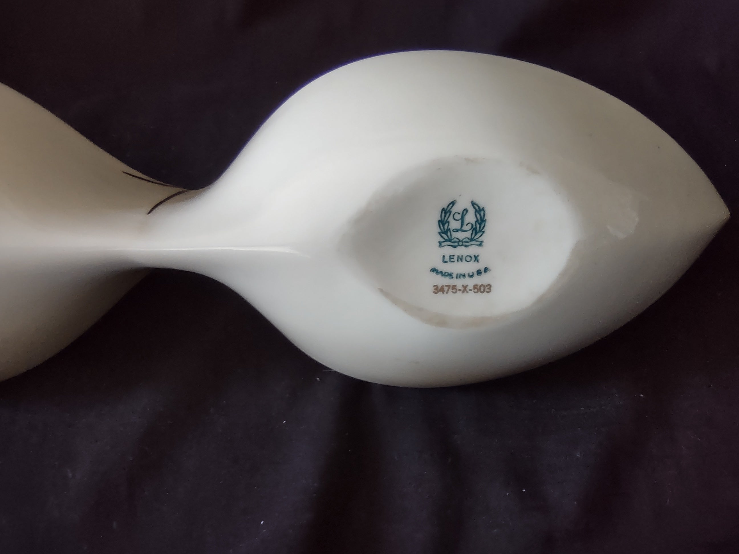 Vintage Lenox Double Condiment Serving Dish (lot 1982)