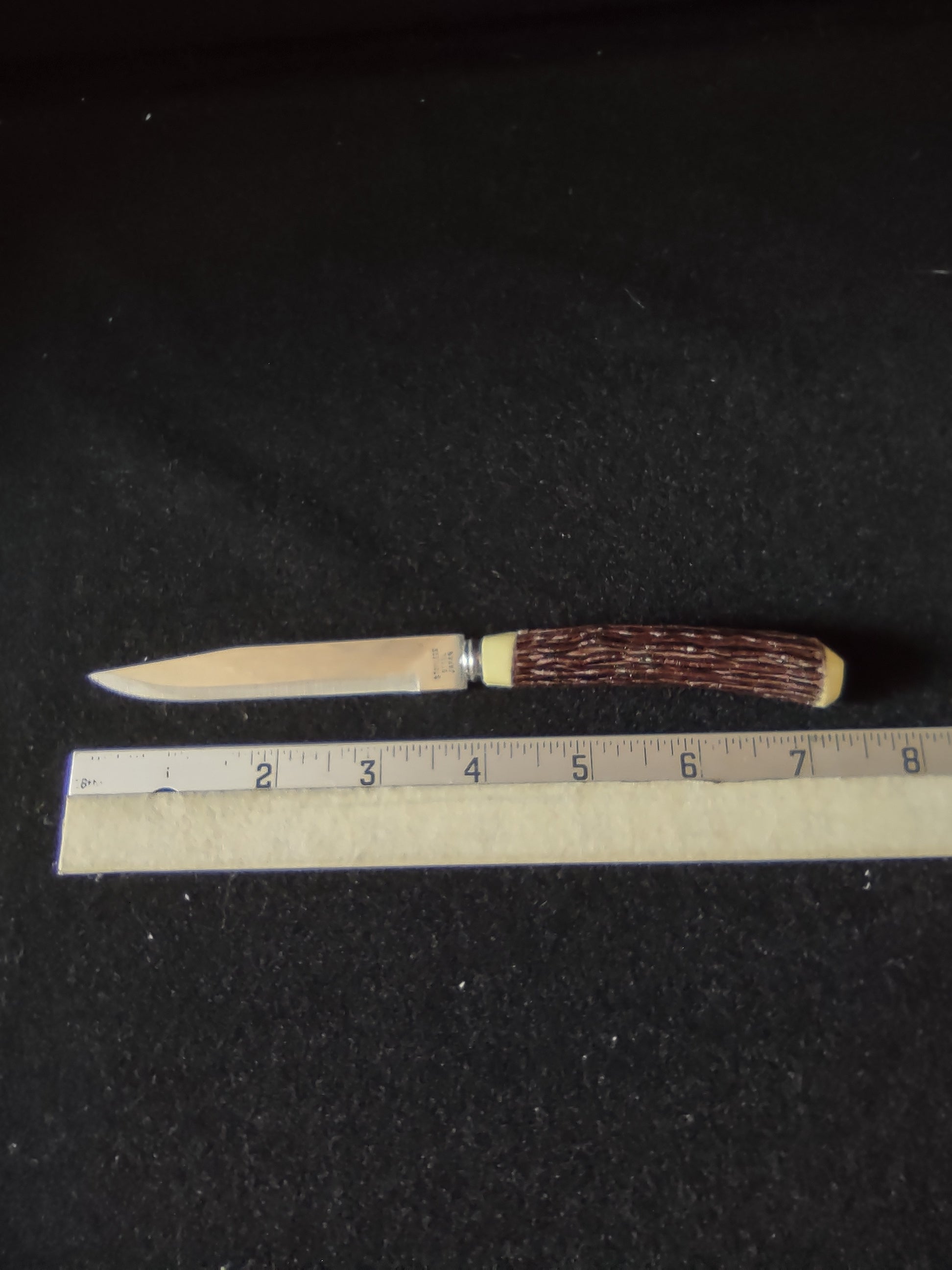 Vintage Stainless Steel Steak Knives Plastic Handles Set Of 6 (Lot 5518)