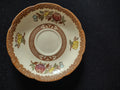 Vintage Maruta Japan Indian Tree Saucer Floral Brown White (Lot 5053)