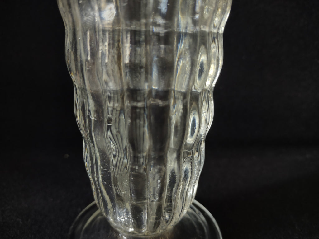 Vintage Retro MCM 5-1/2" Tall Jeannette Clear Glass x 4 (lot 5146)