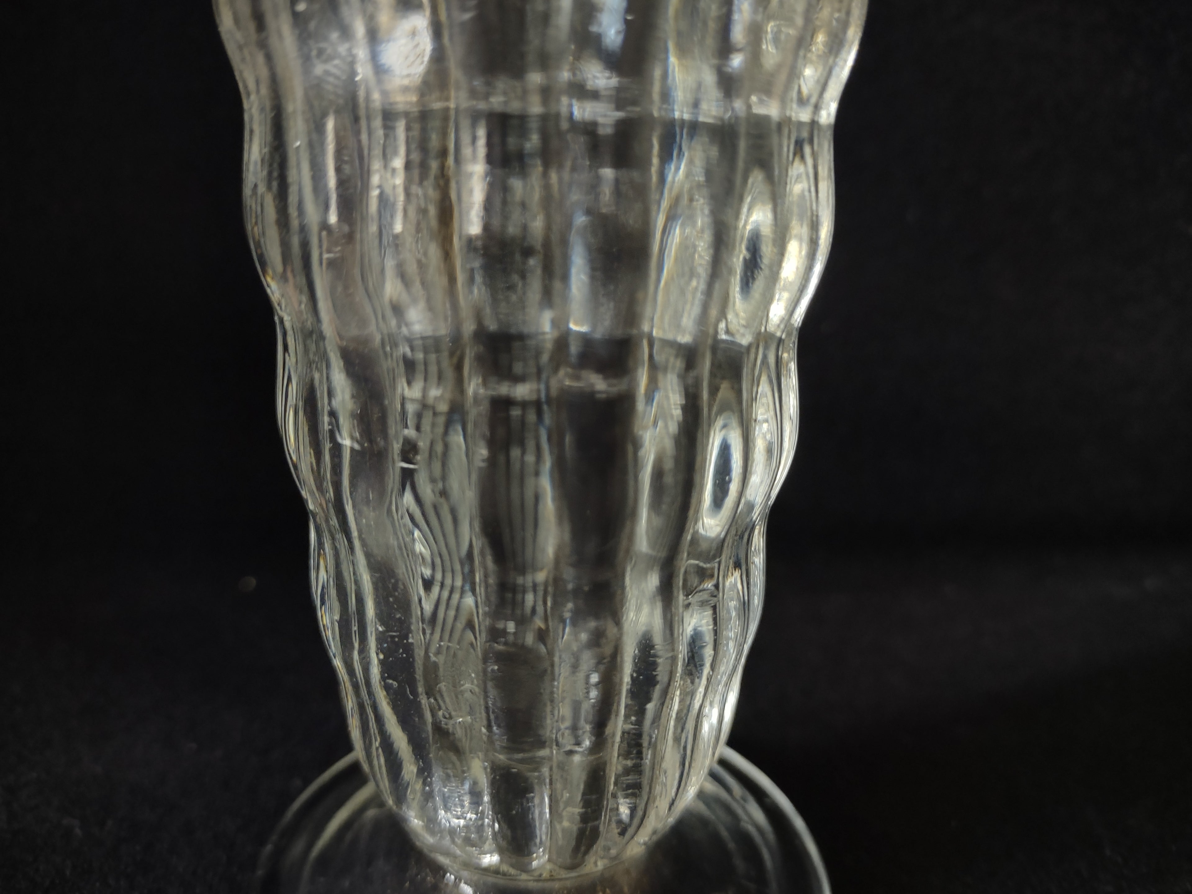 Vintage Retro MCM 5-1/2" Tall Jeannette Clear Glass x 4 (lot 5146)