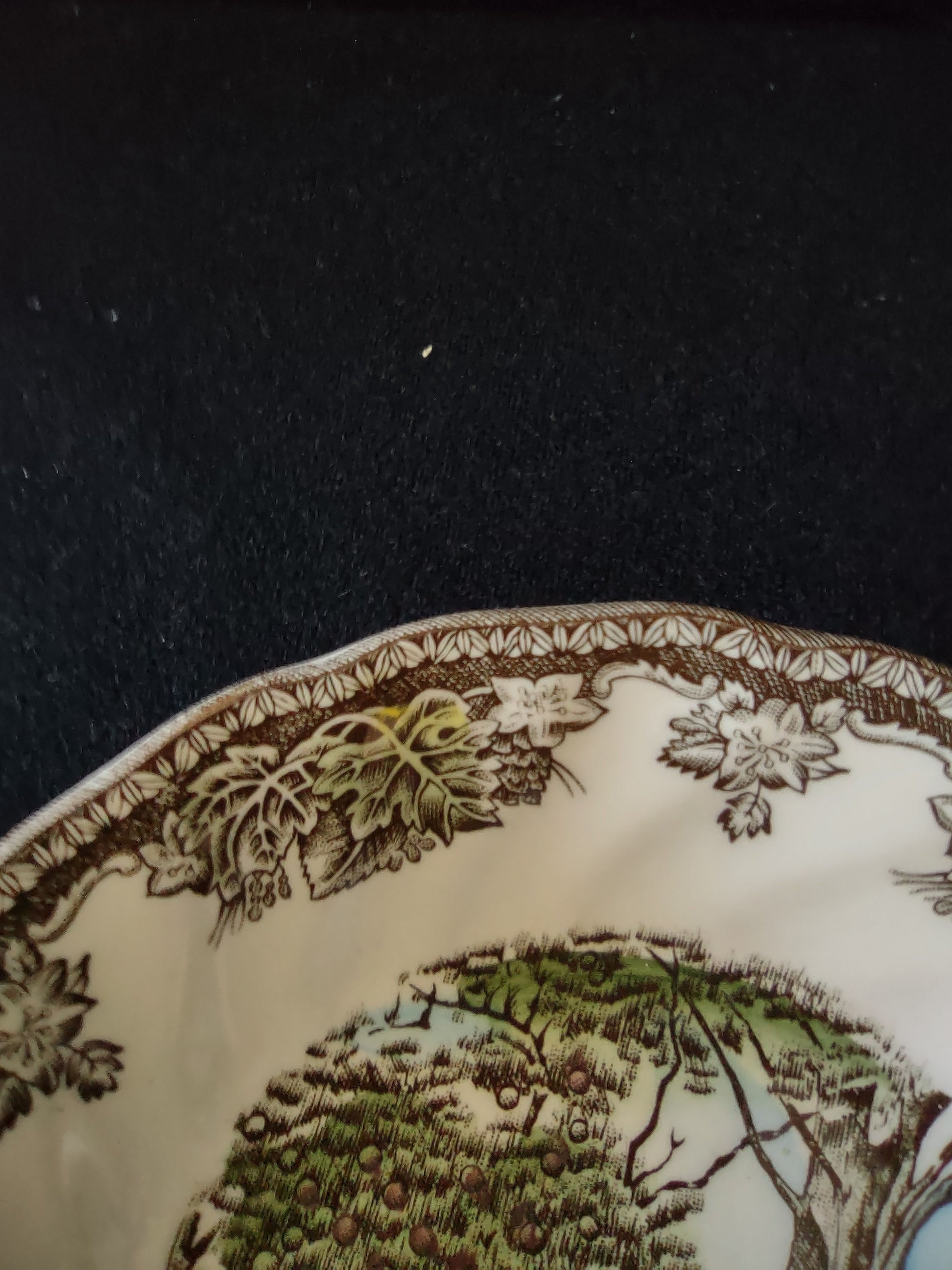 Vintage Johnson Bros Fruit Dessert Bowl Ironstone Friendly Village x3 (Lot 5530)