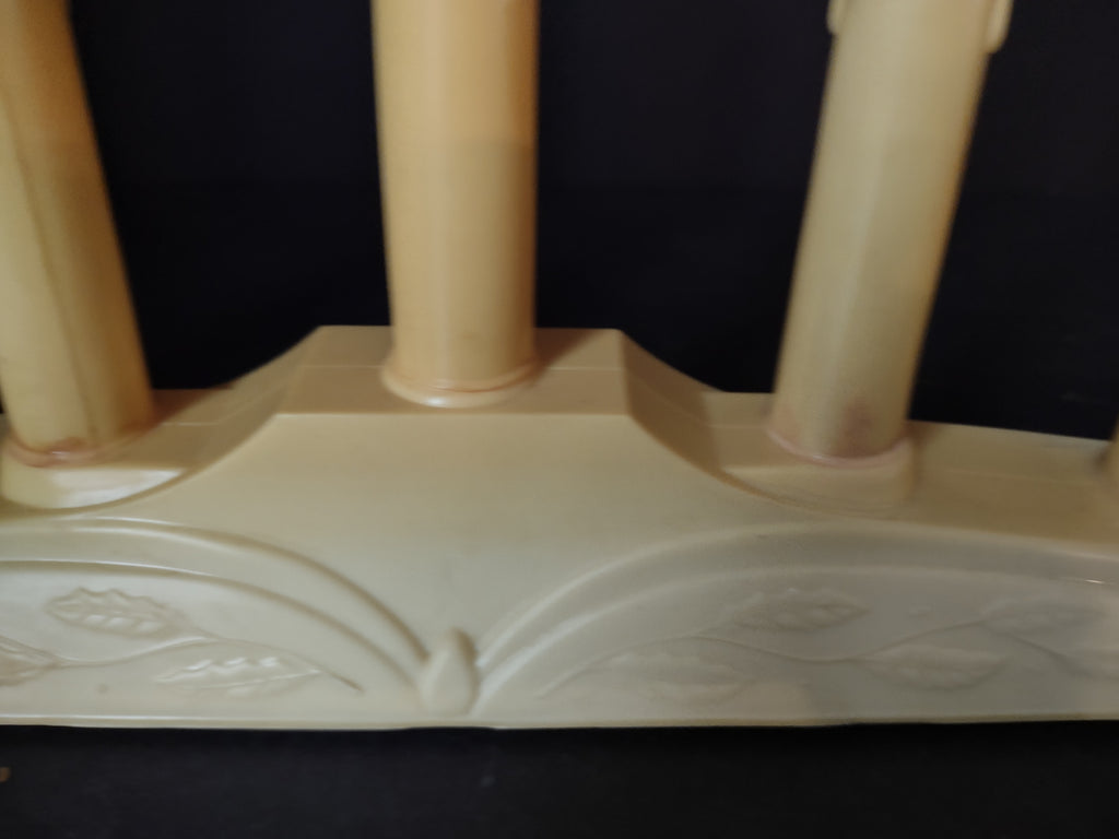 Vintage Christmas Set of 2 Window 5 Candle Drip Candelabra Candolier (lot 2299)