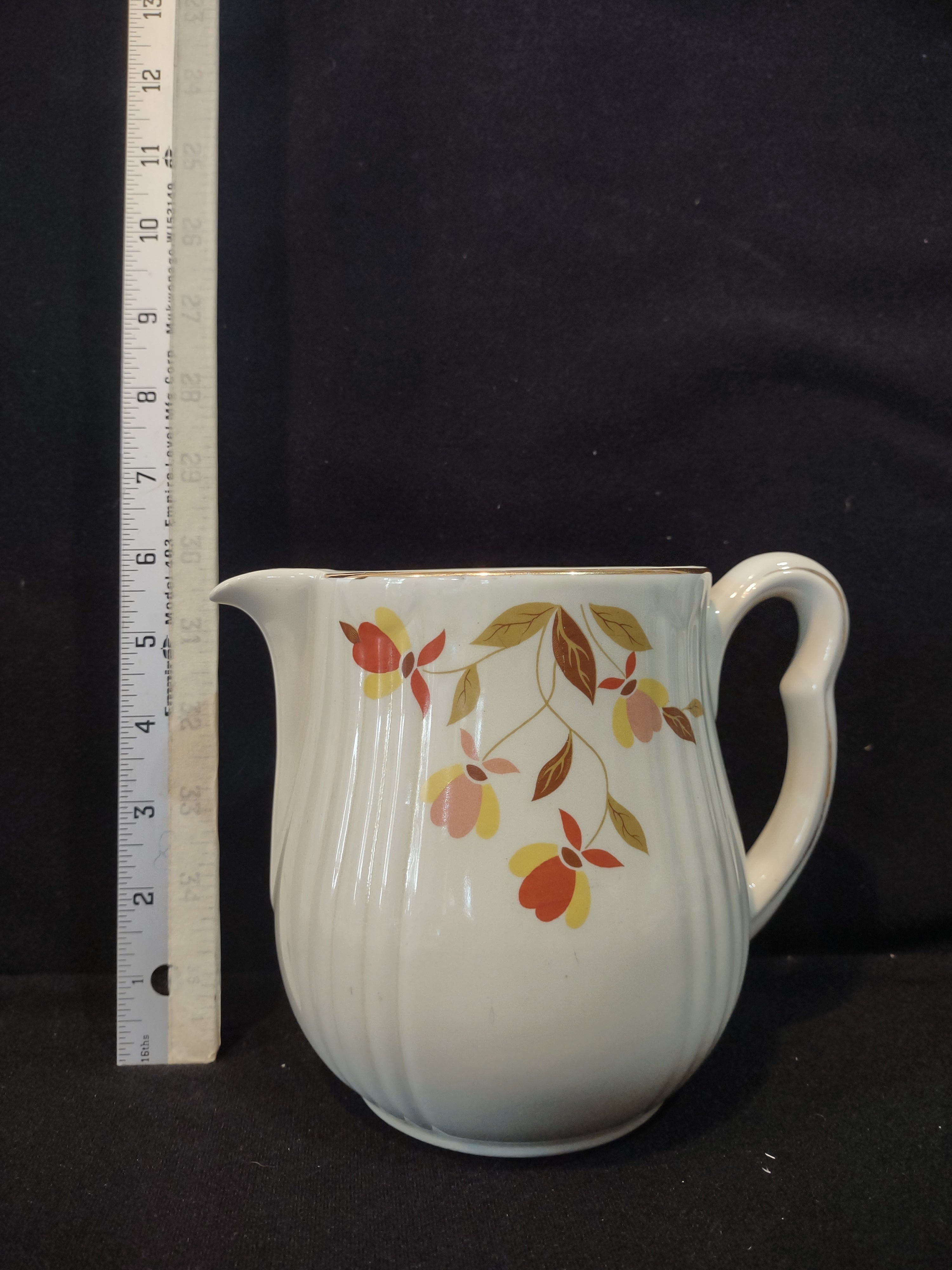 Hall's Superior Small Pitcher Jewel Tea Autumn Leaf 6" (lot 2875)