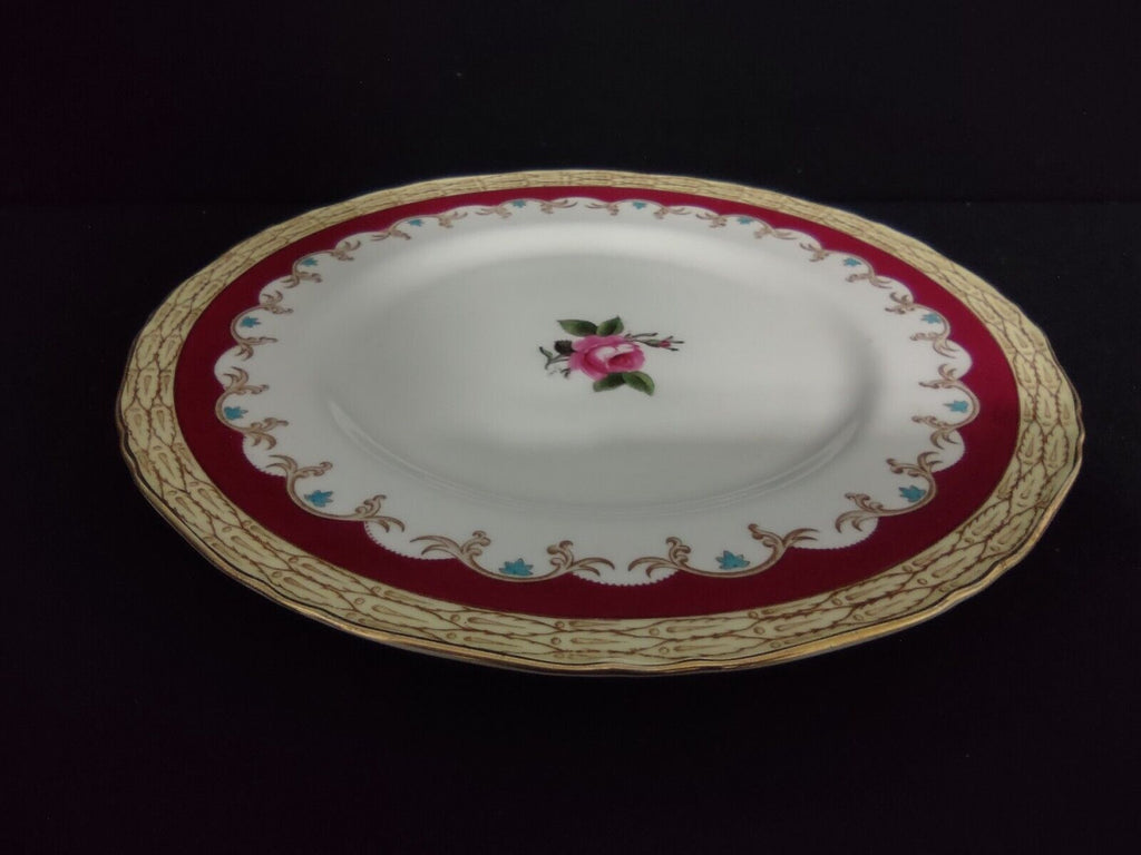 092 Vintage Royal Worcester KILDARE England Dinner Plate Red Rose 10-3/4"