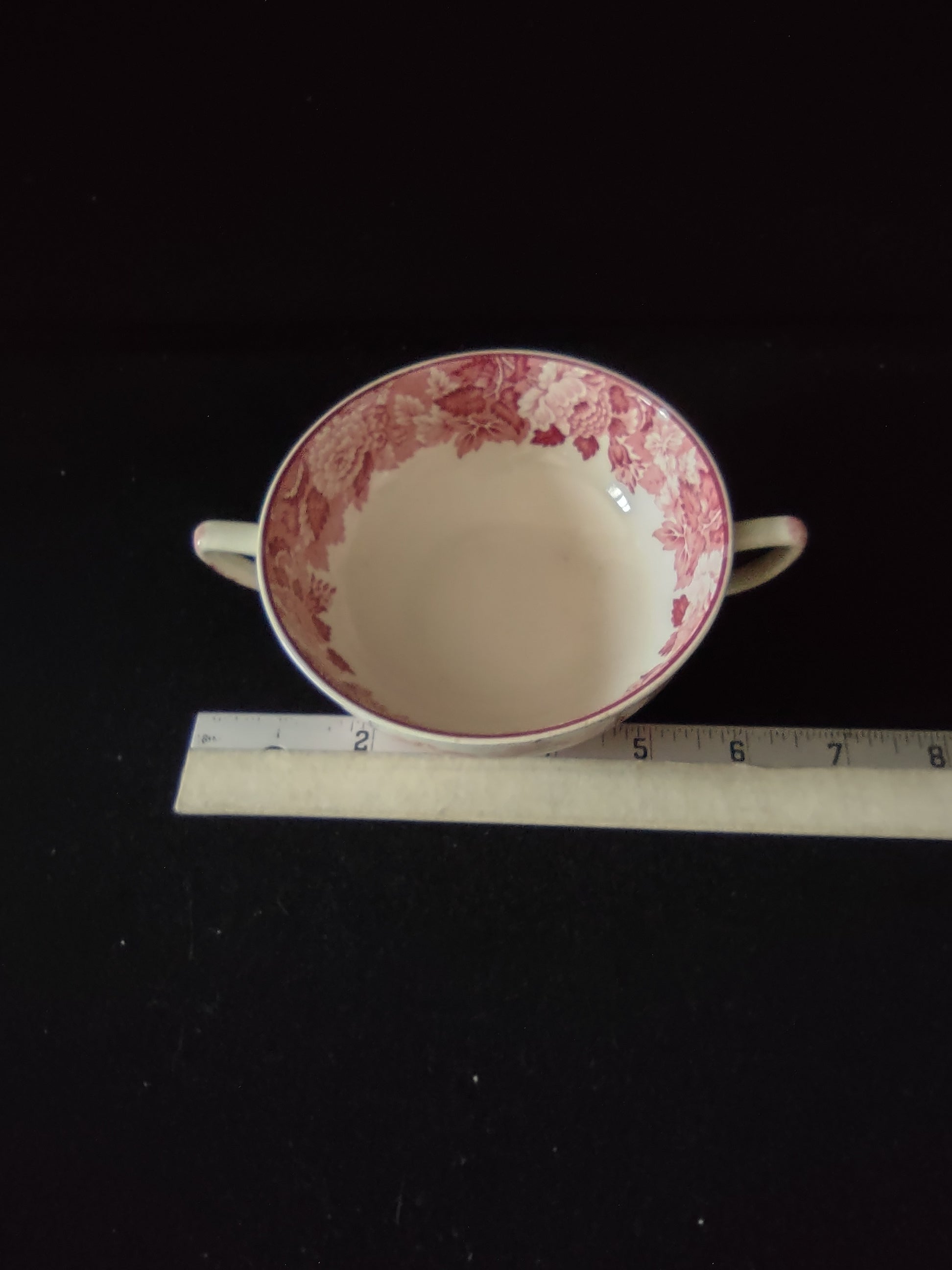 Vintage Wood Sons Cream Soup Bowl Enoch Woods English Scenery REPAIRED (Lot 5683