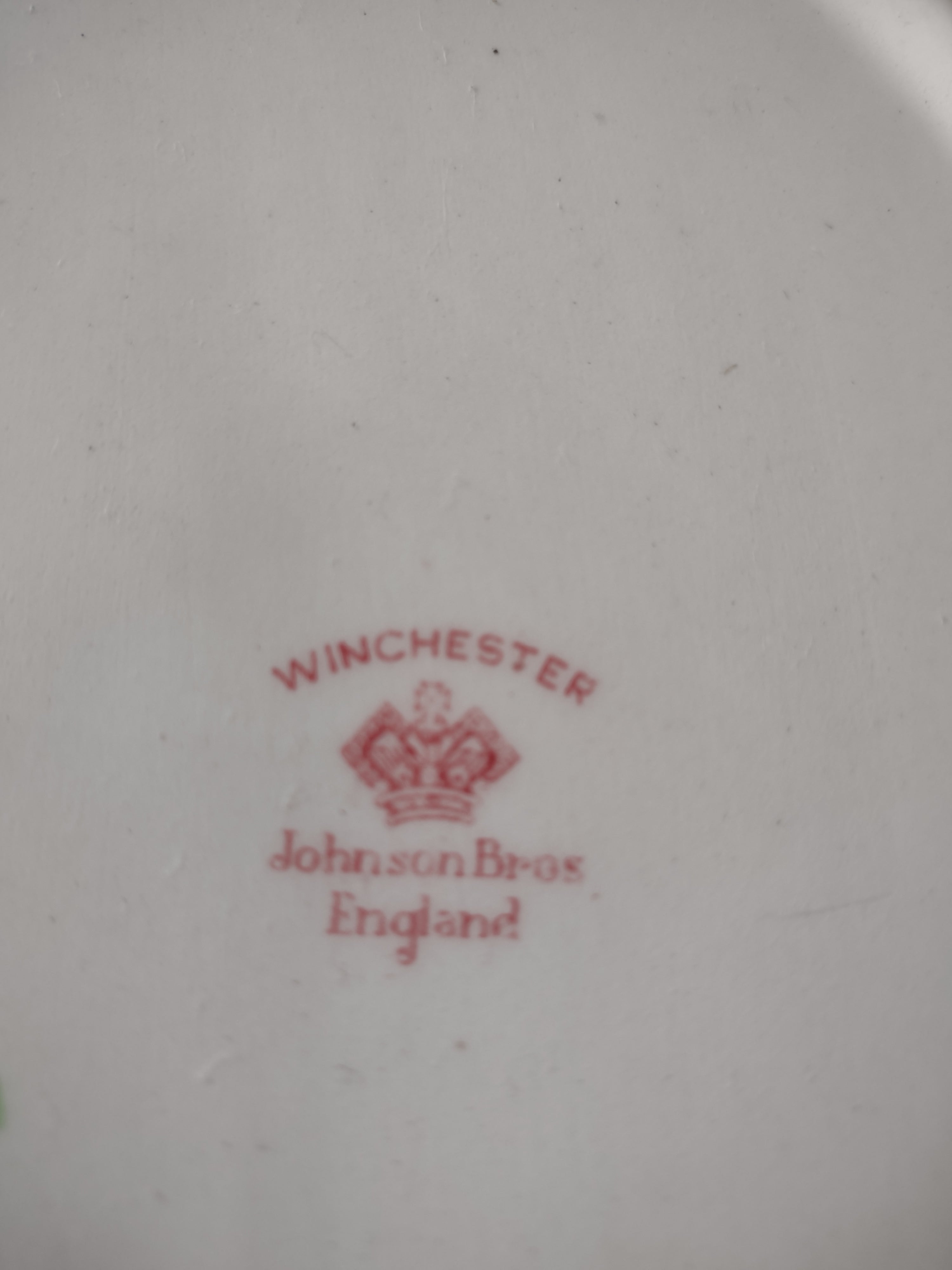 Vintage Johnson Brothers Oval Serving Platter Ironstone Winchester Pink (Lot5669