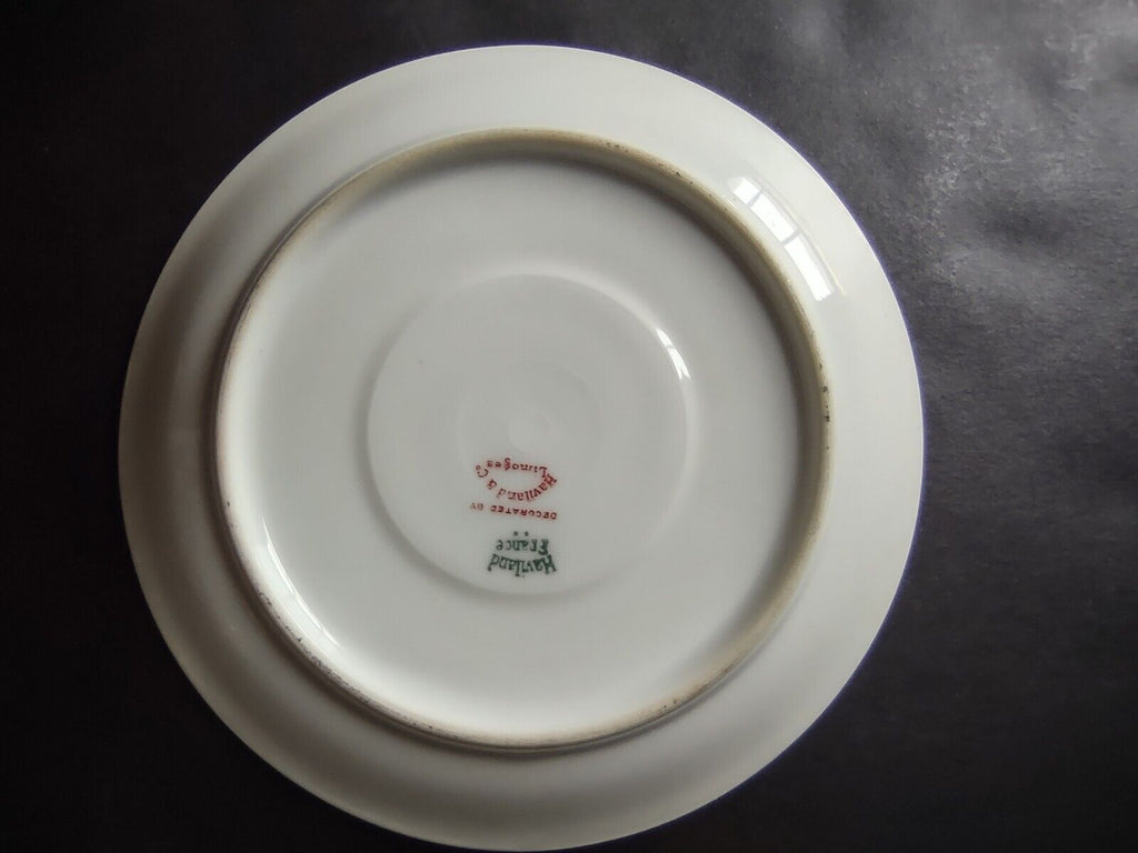 Haviland Limoges France Black & Gold Trim White 5-3/4" Saucer (lot 677)
