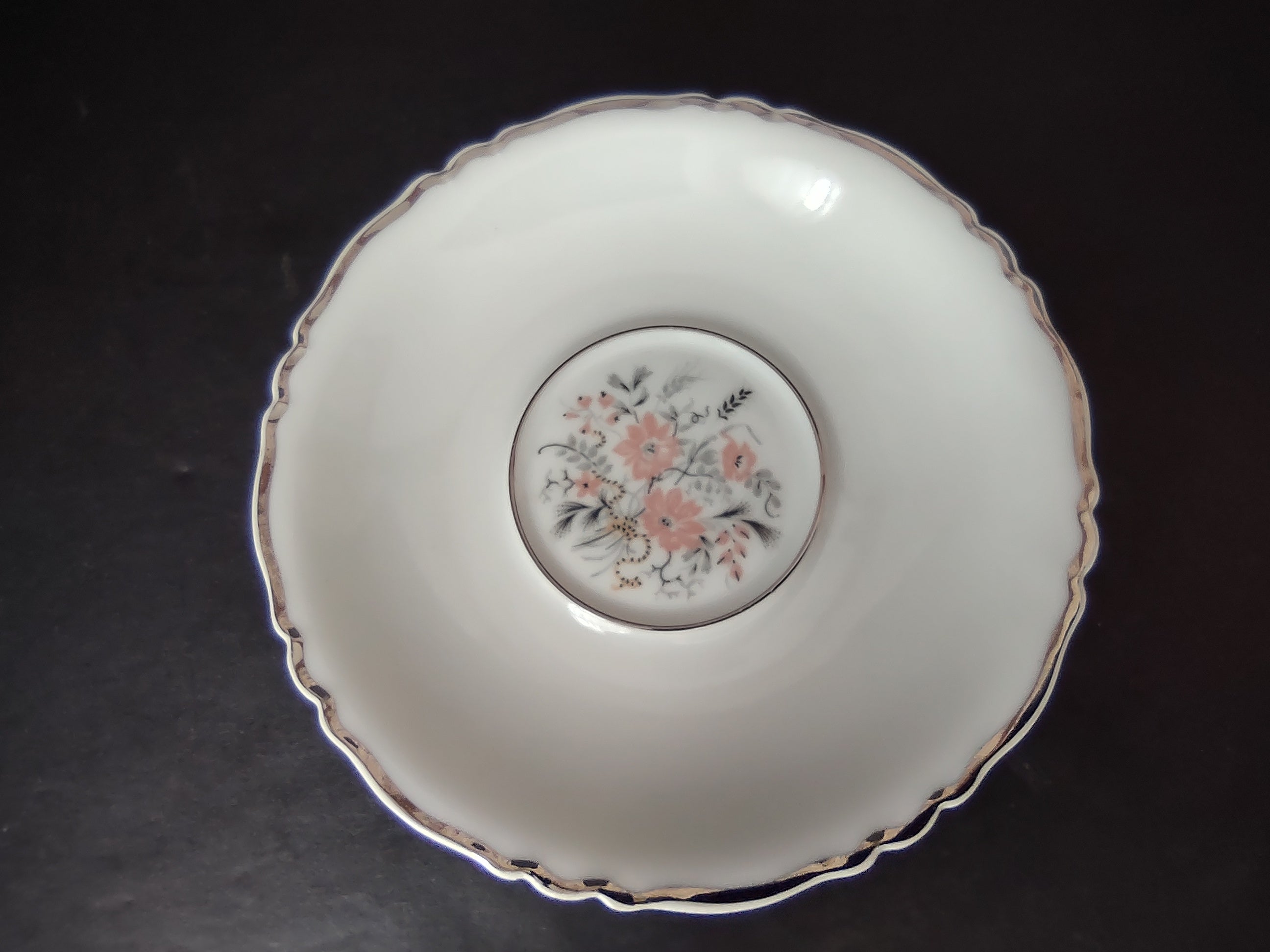 Haviland France Limoges Saucer ONLY Floradora Platinum Trim (lot 976)