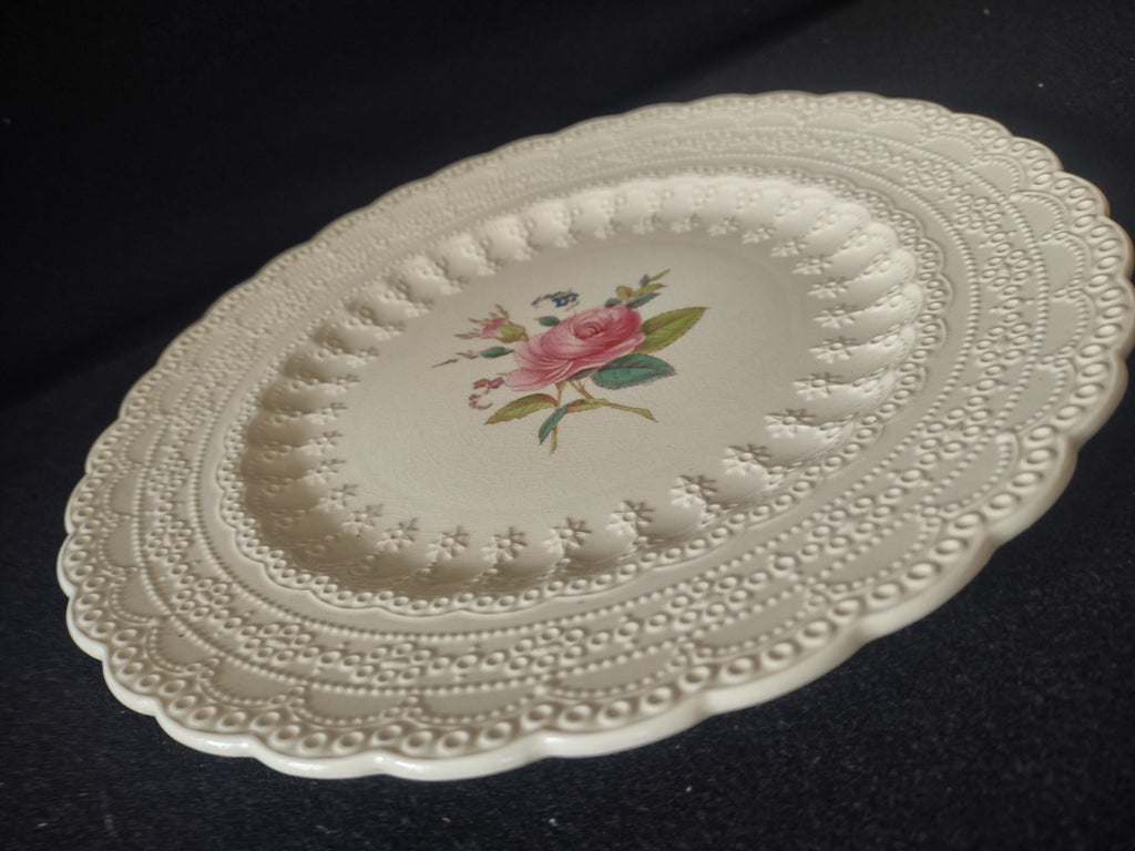Vintage Spode Countryside Jewel Billingsley Rose Dinner Plate Ironstone (lot5784