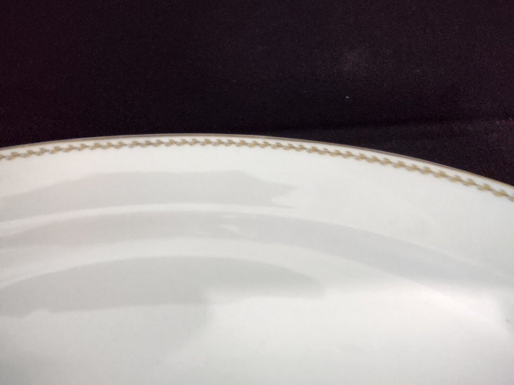 Noritake Yellow Laurel Band Oval Serving Plate S 792A Dish Gold Trim (lot 327)