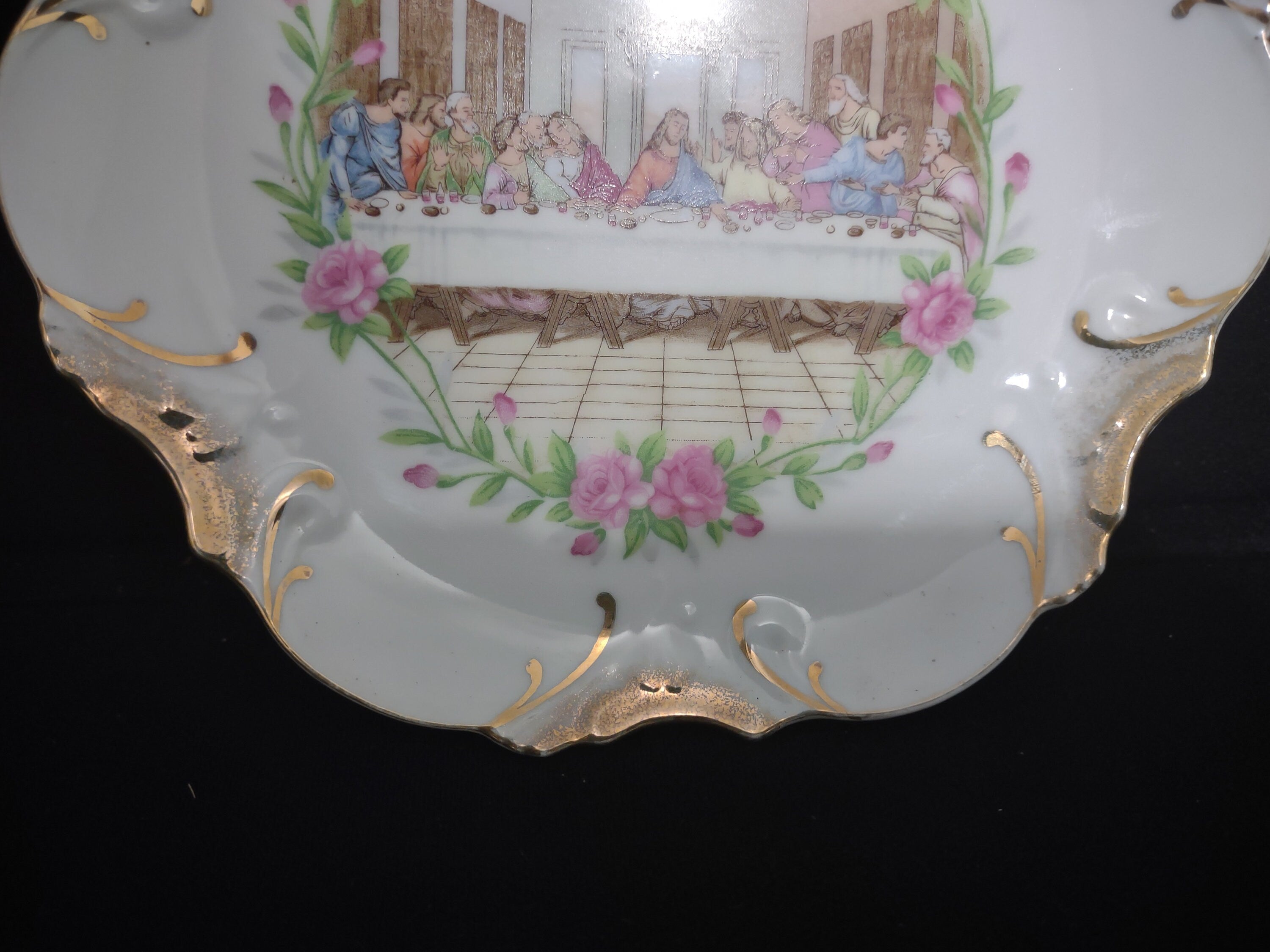 Collectible Plate Christian Last Supper Made in Japan for Decorative Use Only 8" # 129