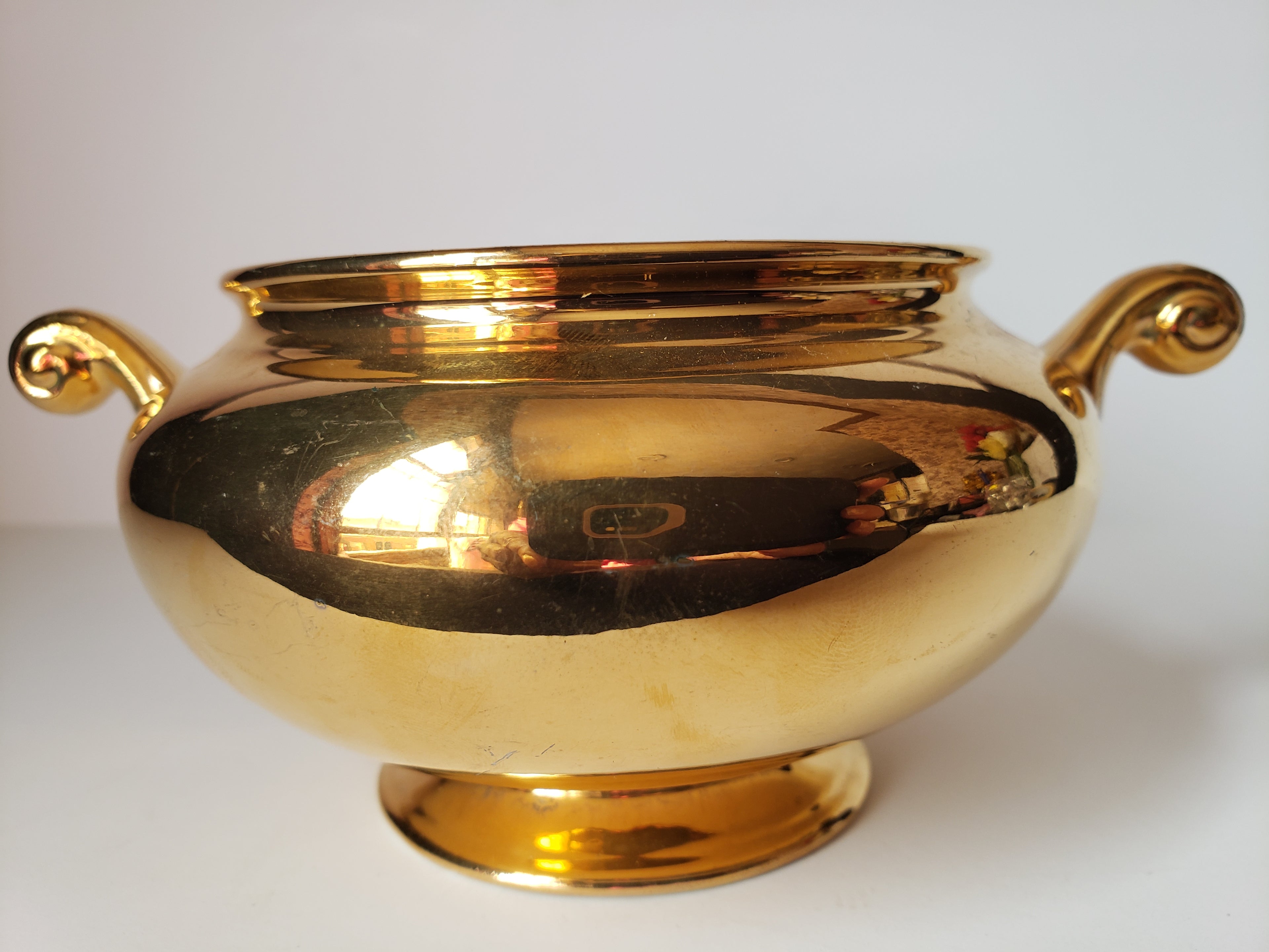 Vintage Homer Laughlin Eggshell Nautilus 22K GOLD Sugar Dish NO LID (2153)