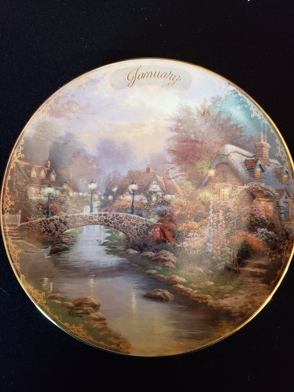 Thomas Kinkade Plate Simpler Times Bradford Exchange