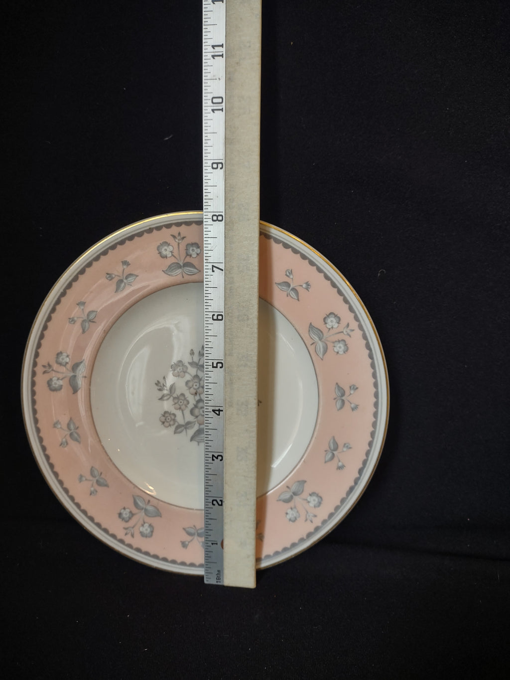 Wedgwood Pimpernel Pink Salad/Dessert Plate 8" Brown Stamp (lot 2761)