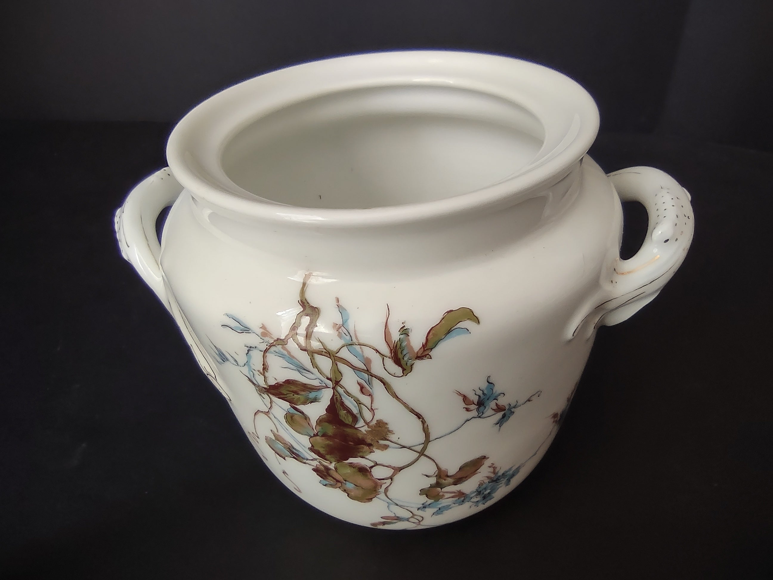 Depose Haviland Limoges Blue Flower Sugar Bowl NO LID (lot 964)