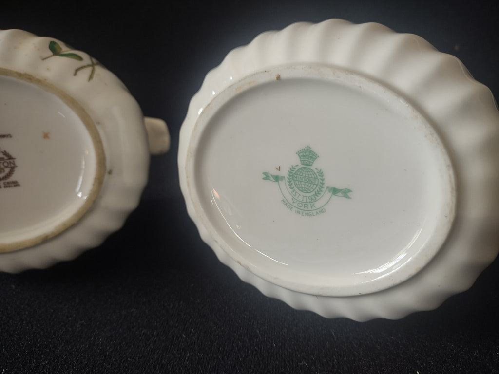 Vintage Set of 2 Minton Sugar Bowl NO Lid IMPERFECT Planter(lot 5520)
