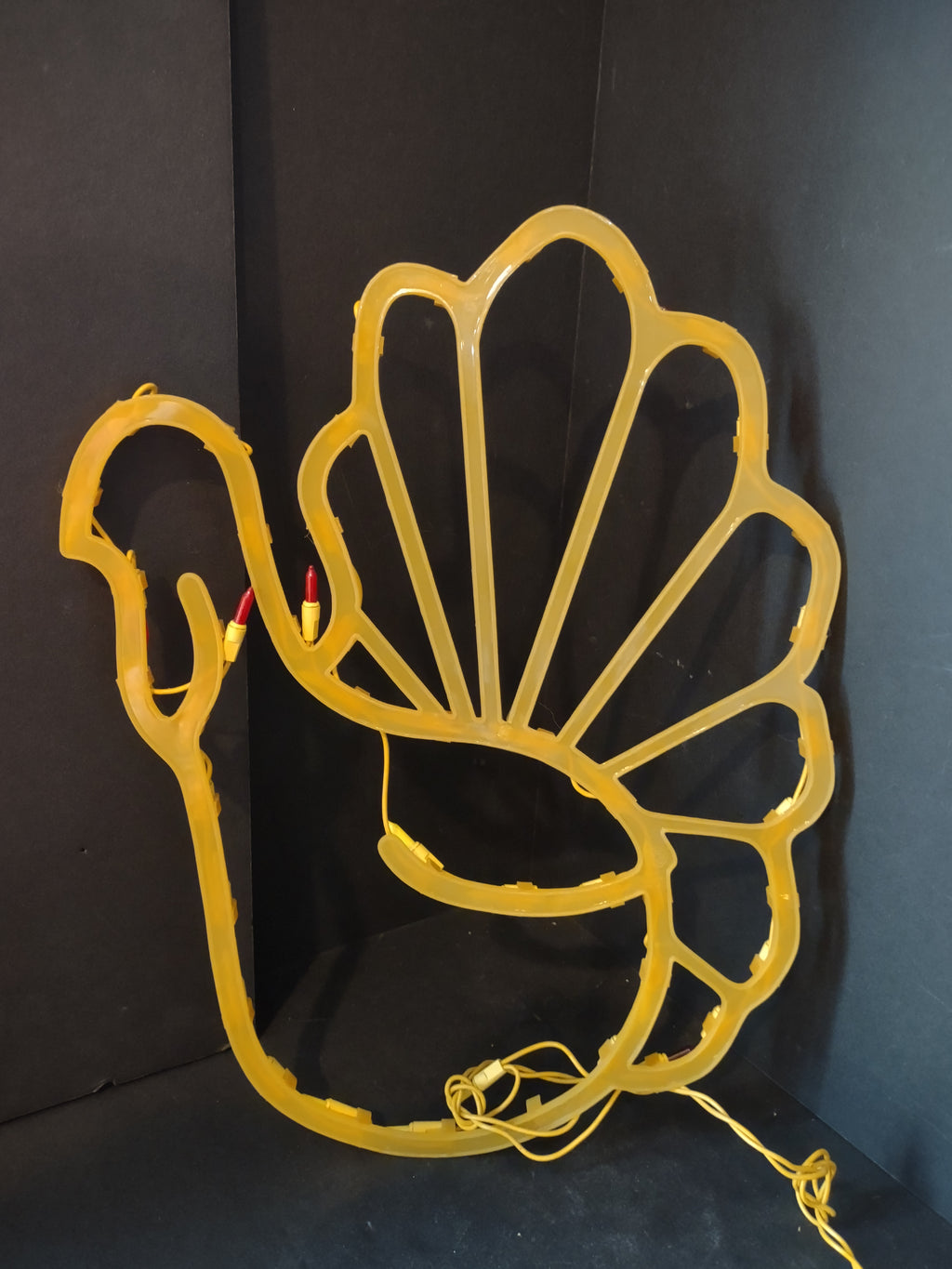 Thanksgiving Fall 18" Turkey Light Up Lighted Window Decor Repaired (lot 3308)