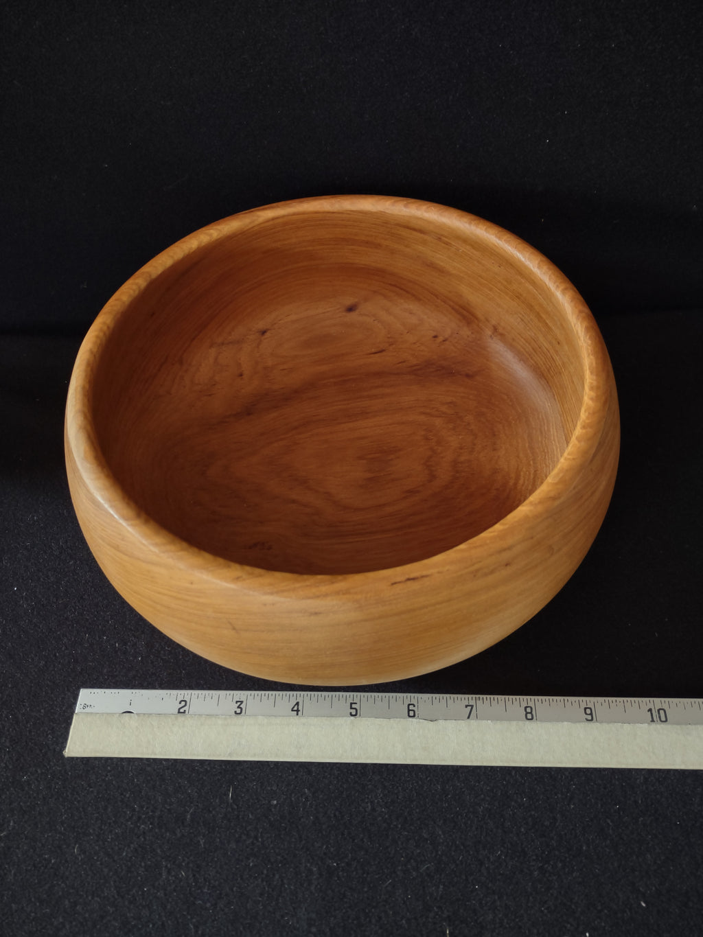 Vintage Hand Turned Teak Wood Bowl Bohemian Retro Design (Lot 5325)