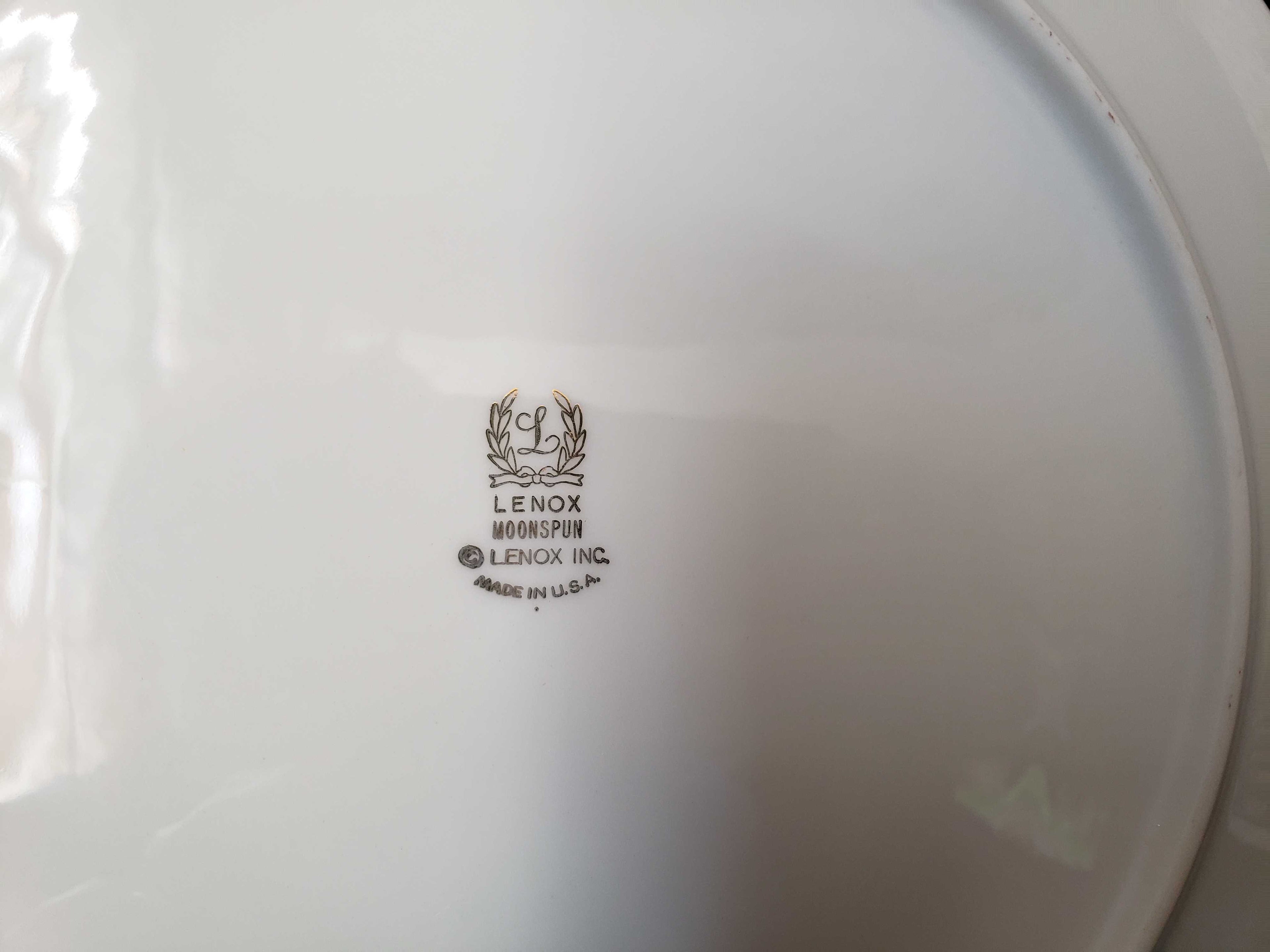 Vintage Lenox Dinner Plate Moonspun 10-3/4" (lot 1979)