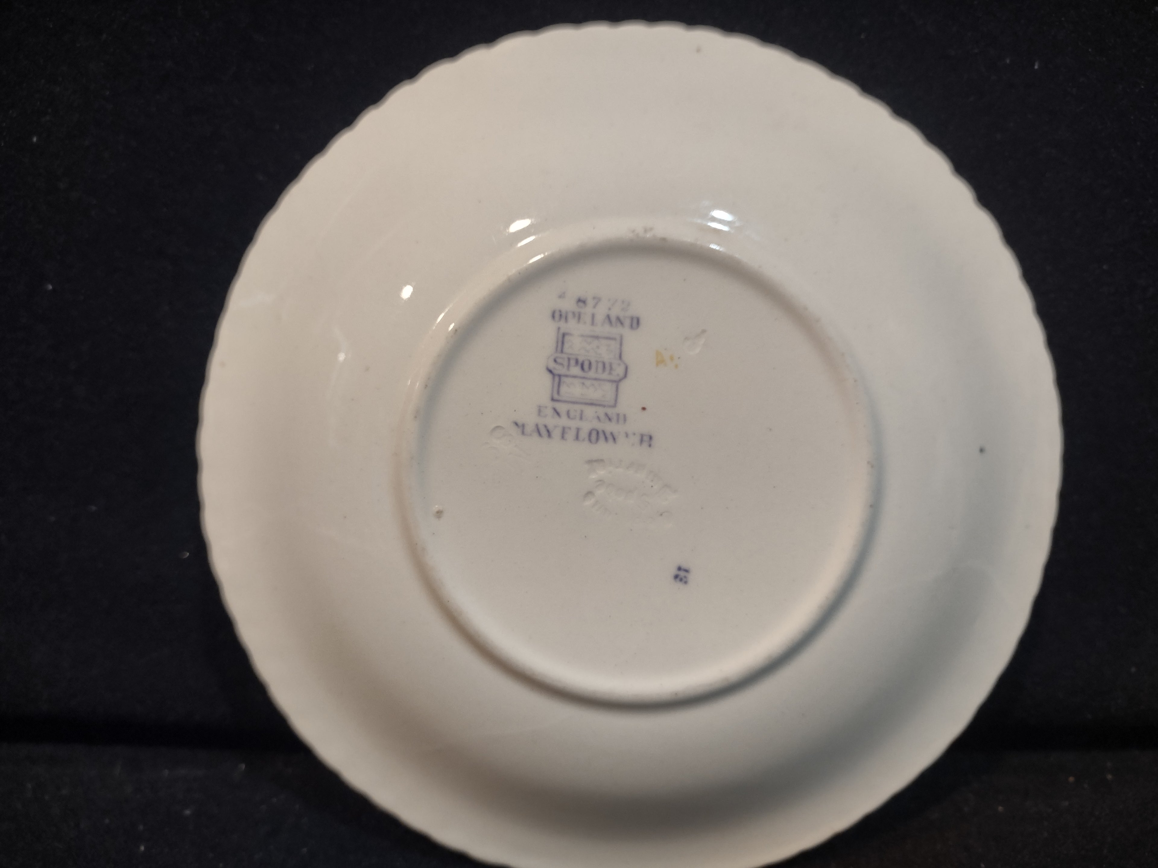 Vintage Copeland Spode Ironstone Mayflower Saucer English Countryside (lot 5709)