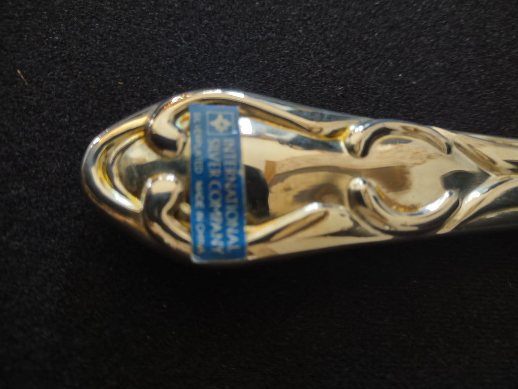 Vintage Silver Plated Engraved Christmas Serving Trowel And Knife Set (Lot 3329)