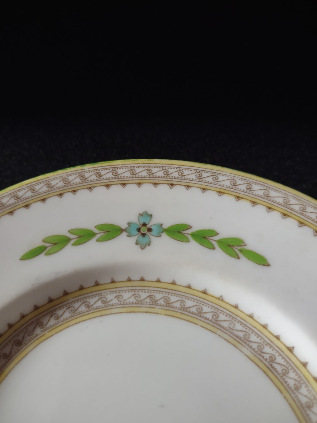 Vintage Minton Kent Bread Butter Plate Bone China Green Turquoise x 3(Lot 5459)