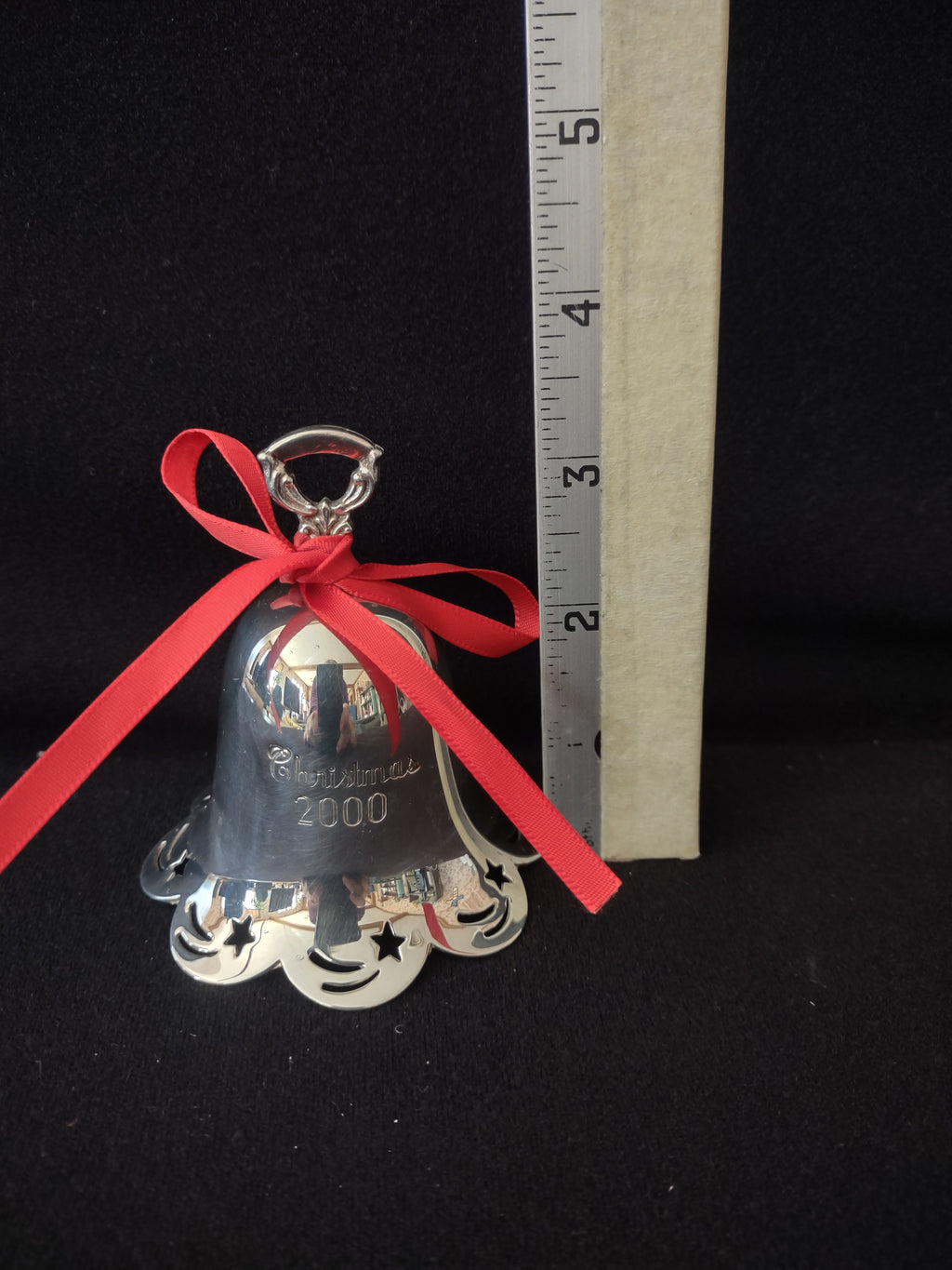 Vintage 2000 Towle Silver Plated Engraved Christmas Bell (Lot 4133)