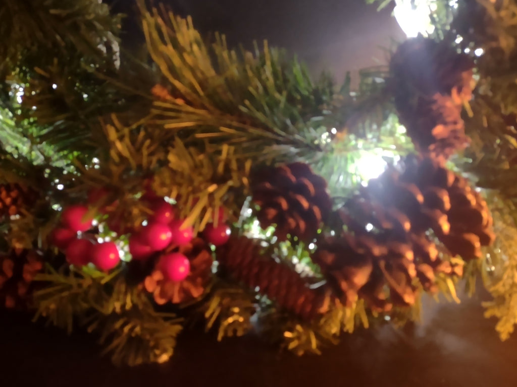 Vintage Artificial Christmas Wreath 18" Light Up Plug-in (lot 1180)