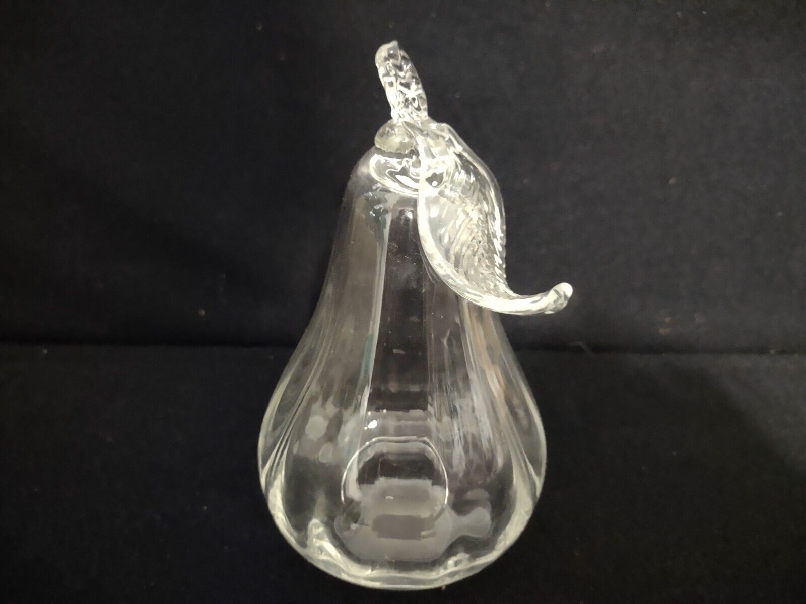 Clear Glass Art Pear Decoration