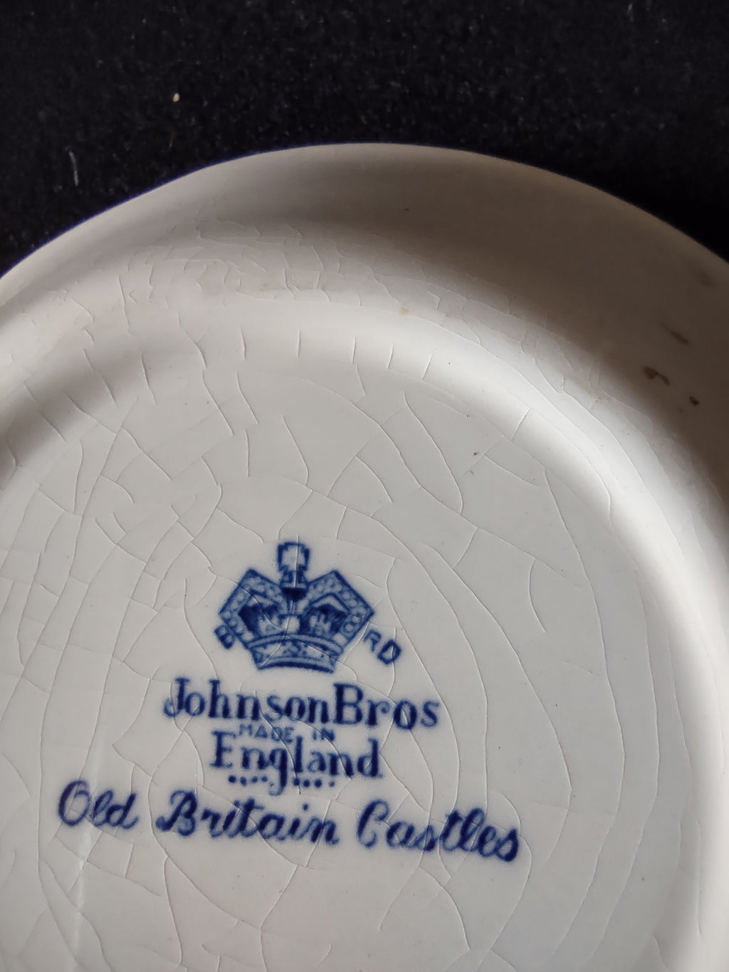 Vintage Johnson Brothers Fruit Dessert Bowl Old Britain Castles Blue (Lot 5594)