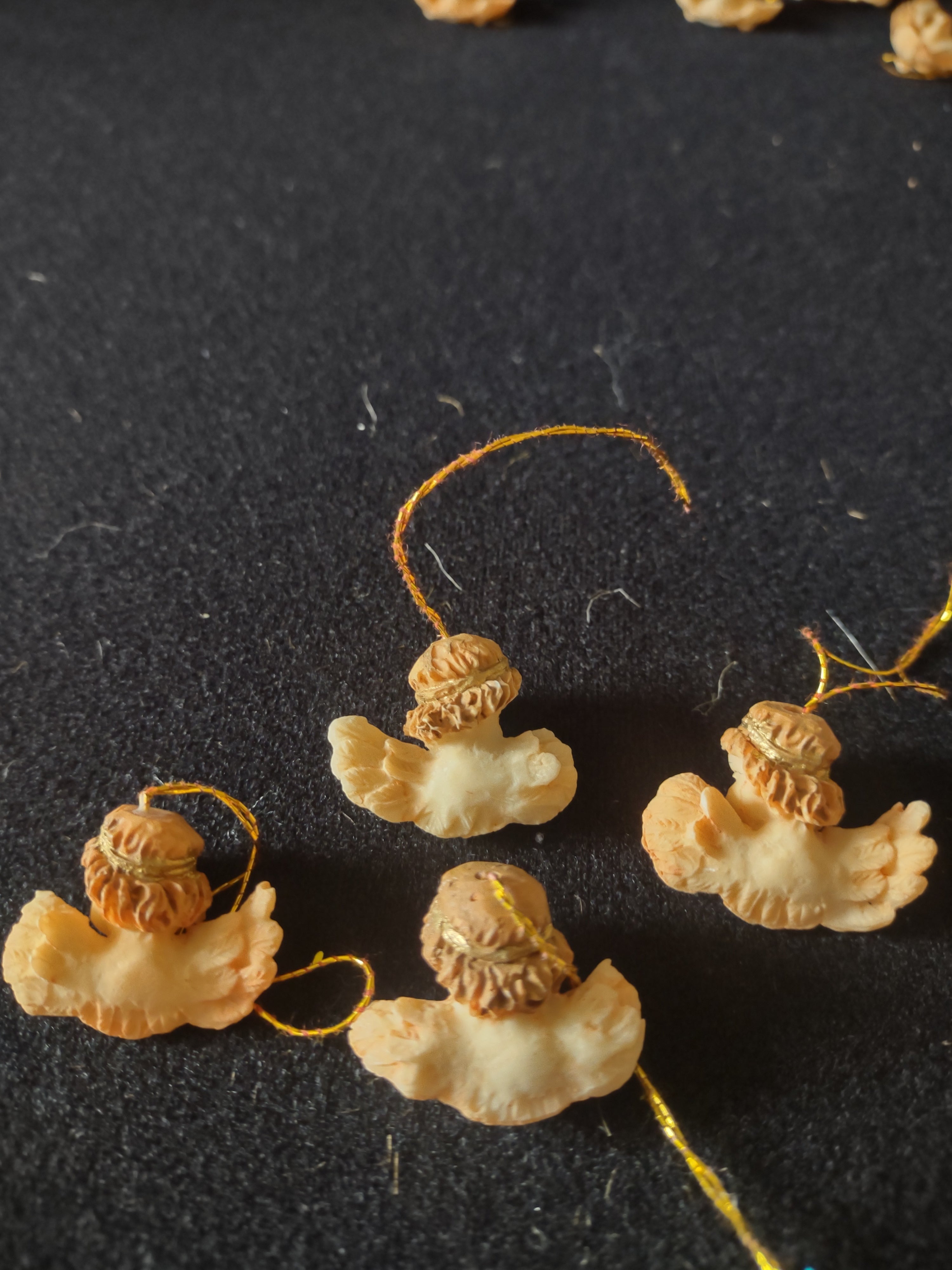 Christmas Holiday Miniature 1" Angel Head Wings Ornaments x 36 (Lot 4533)