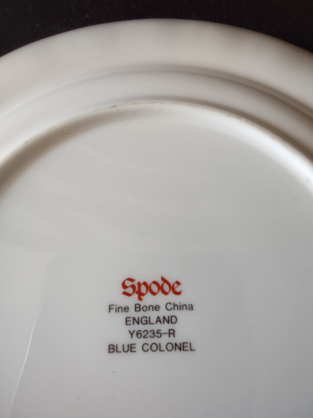 Vintage Spode Plate Bone China Blue Colonel English Countryside (Lot 5734)