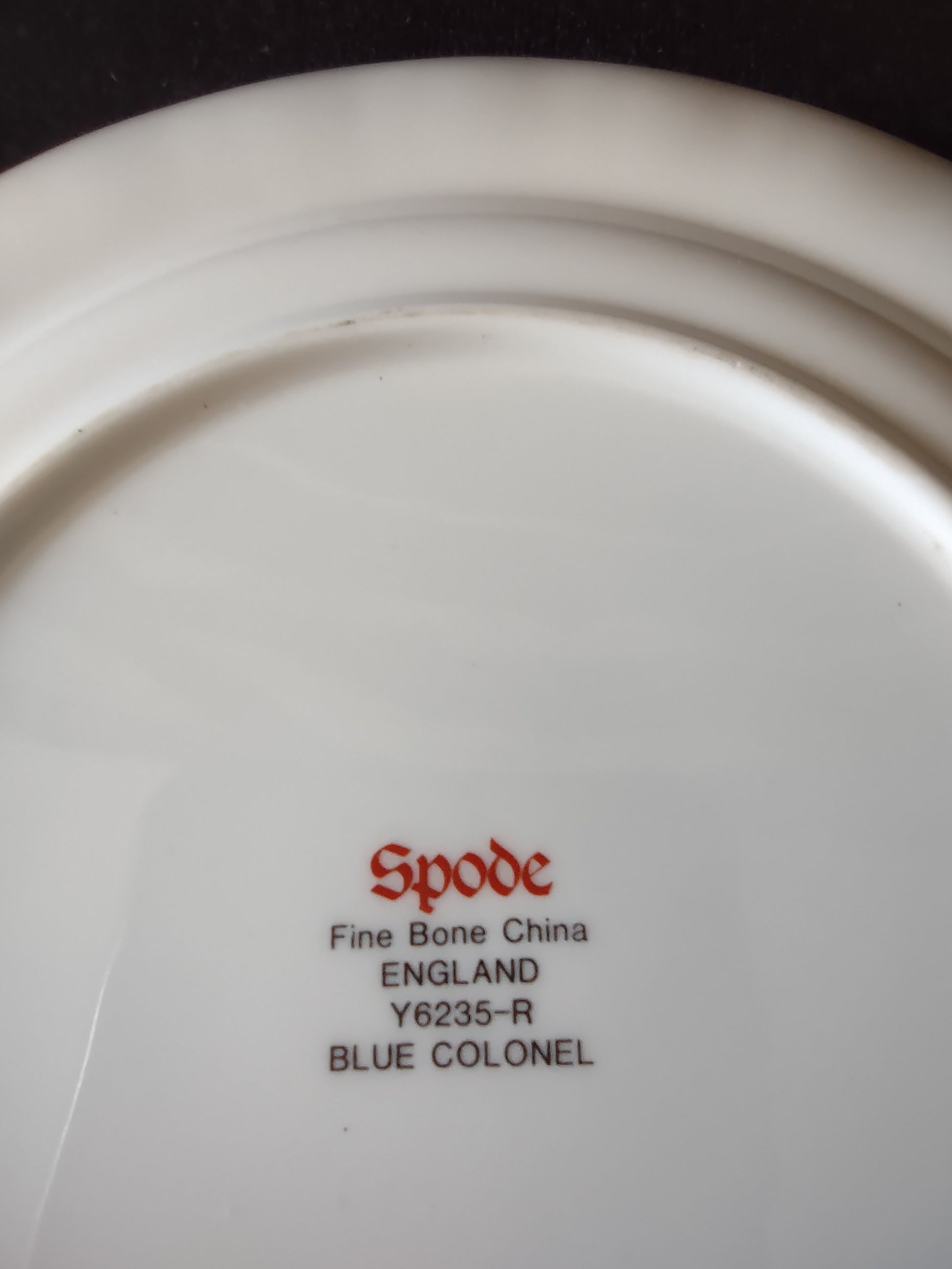 Vintage Spode Plate Bone China Blue Colonel English Countryside (Lot 5734)