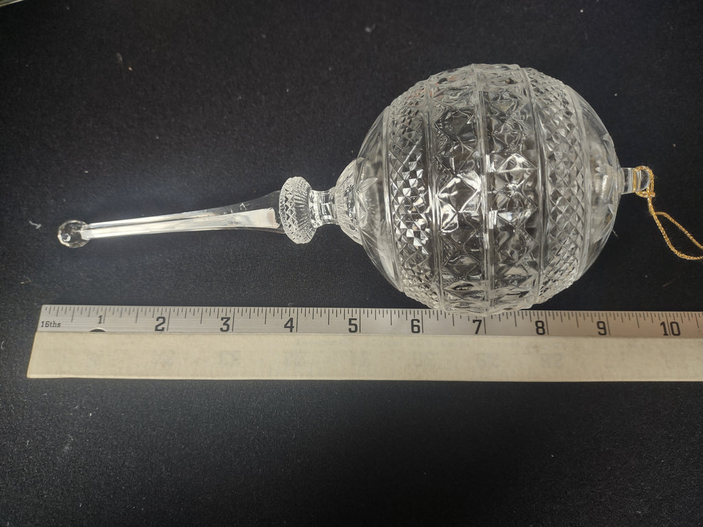 Set of Christmas Tree Topper Matching Ornaments Plastic Etched Ball (lot 1679)