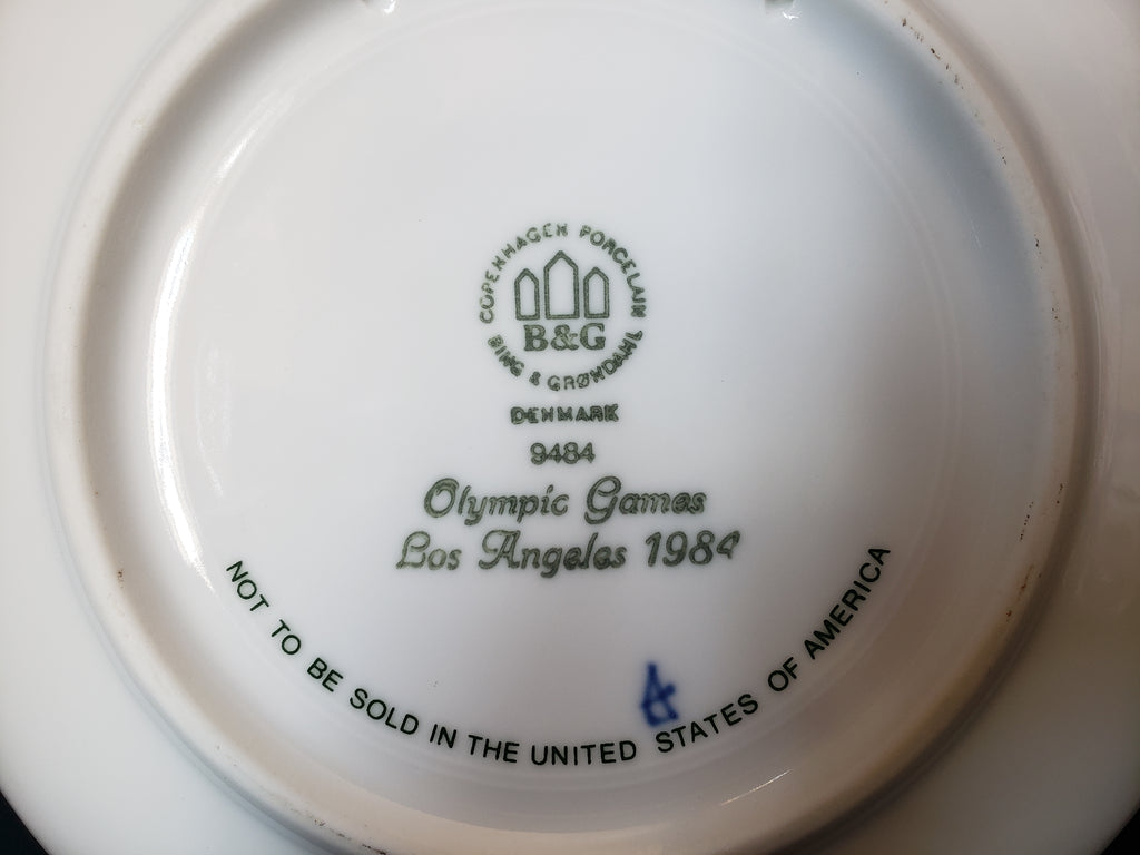 B & G Copenhagen Porcelain Wall Plate Olympic Games Los Angeles 1984 (lot 2194)