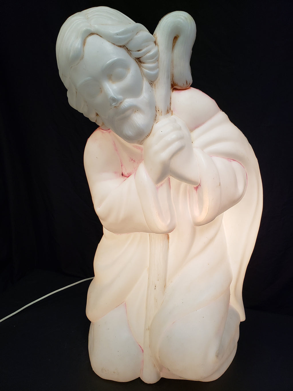 Vintage Christmas Outdoor White Joseph Blow Mold 28" (lot 2262)