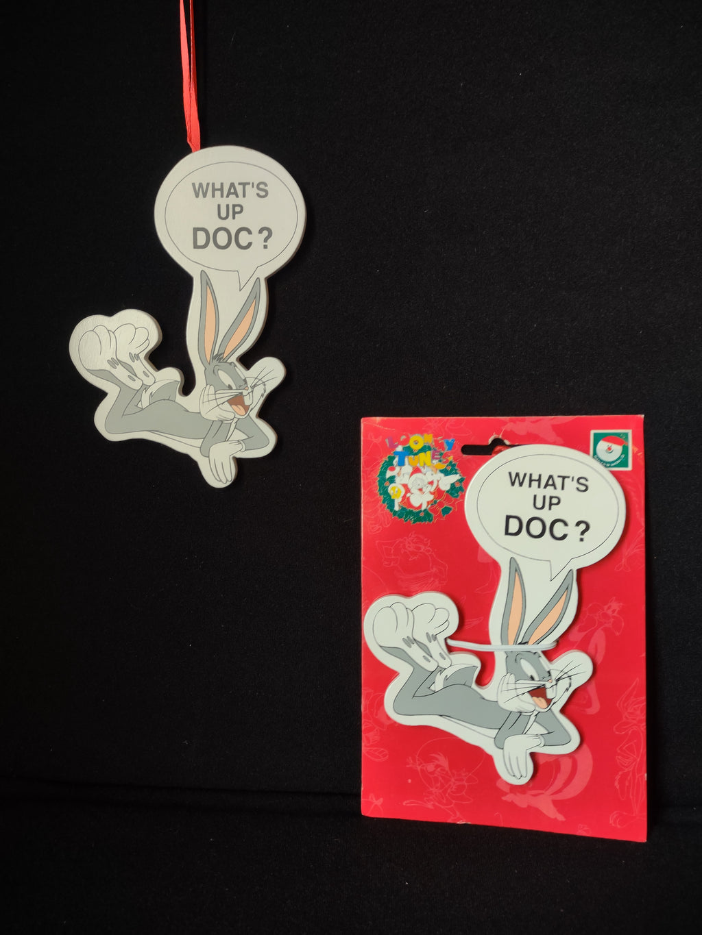 Set of 2 Looney Tunes Ornaments Warner Bros. Santa's World Christmas (lot 1599)