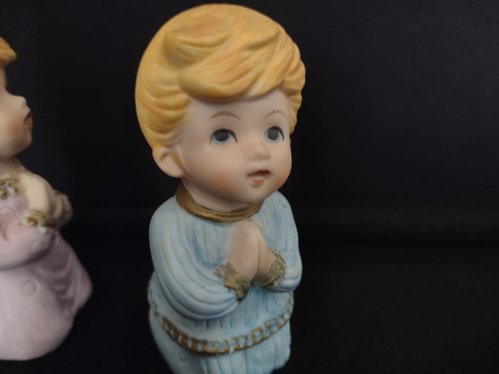 Vintage Homco Home Interiors Praying Boy and Girl Figurine (lot 2434)