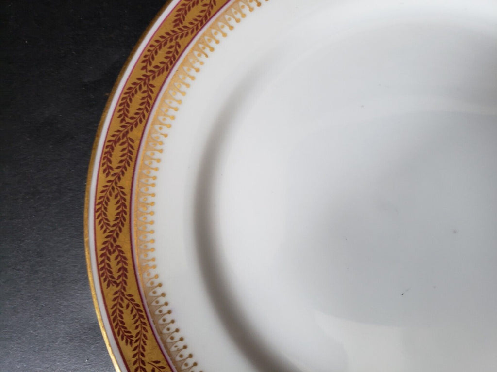 Wm Guerin France Limoges Bread/Butter 6"Red Maroon Gold Trim (lot 589)