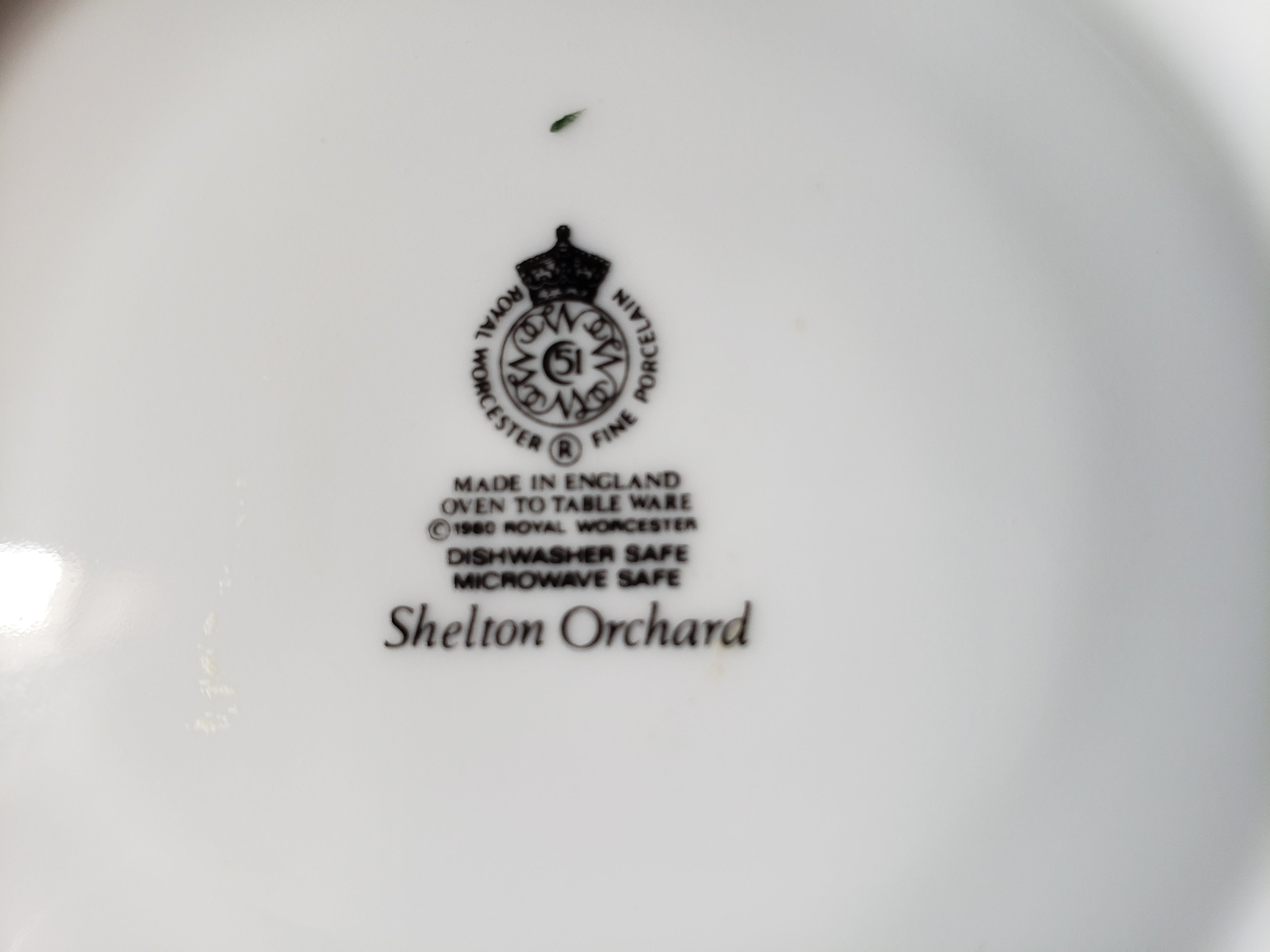 Vintage Royal Worcester Saucer ONLY Shelton Orchard 5-3/4" (lot 2093)