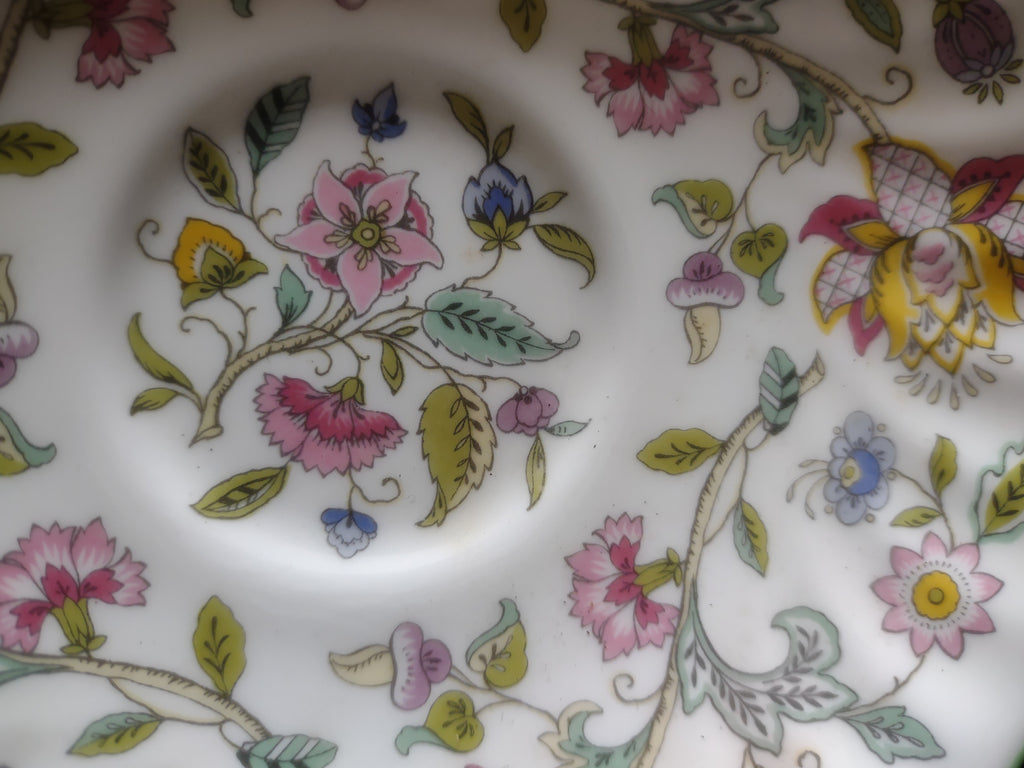 Vintage Minton Haddon Hall Tea Cup Saucer England Bone China Floral (Lot 5445)